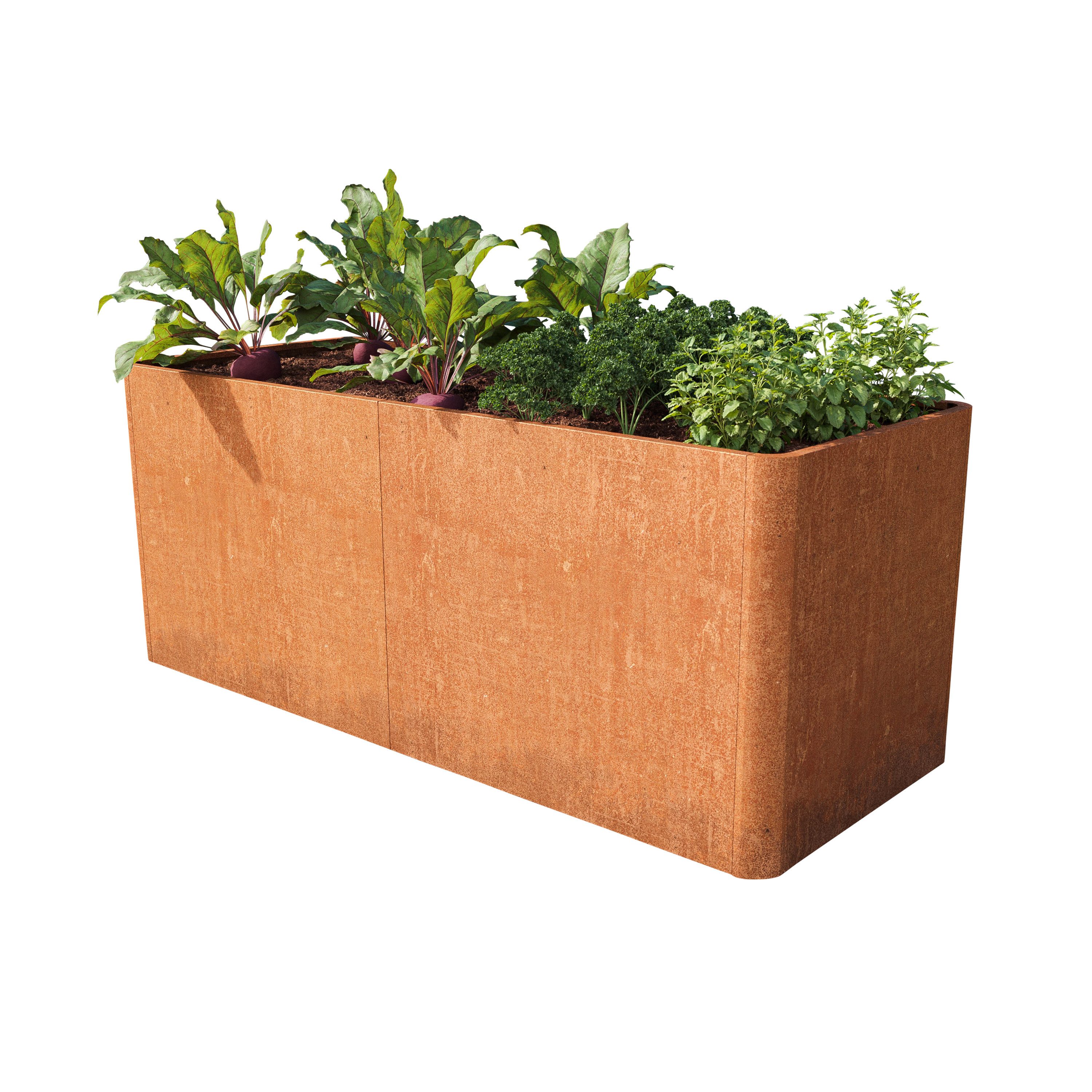 GFP Hochbeet PRIMEYARD Mario 200x107x60 cm, RostOptik, Cortenstahl