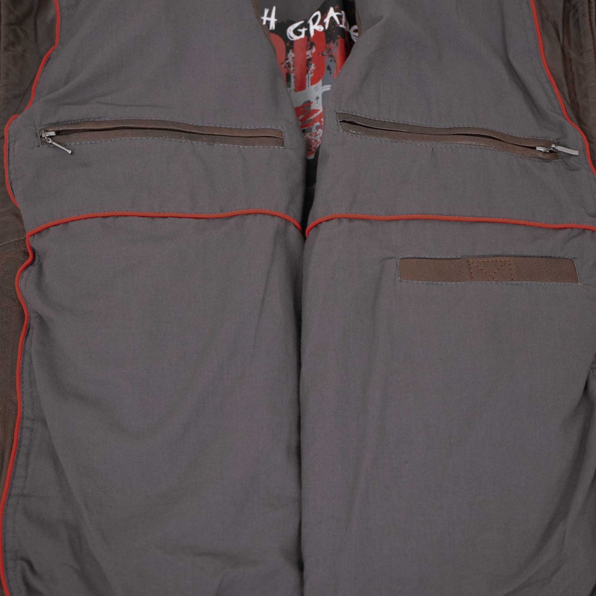 Jilani Lederjacke Robin Jilani Collection - Herren Lederjacke Pilotenjacke Lammnappa braun