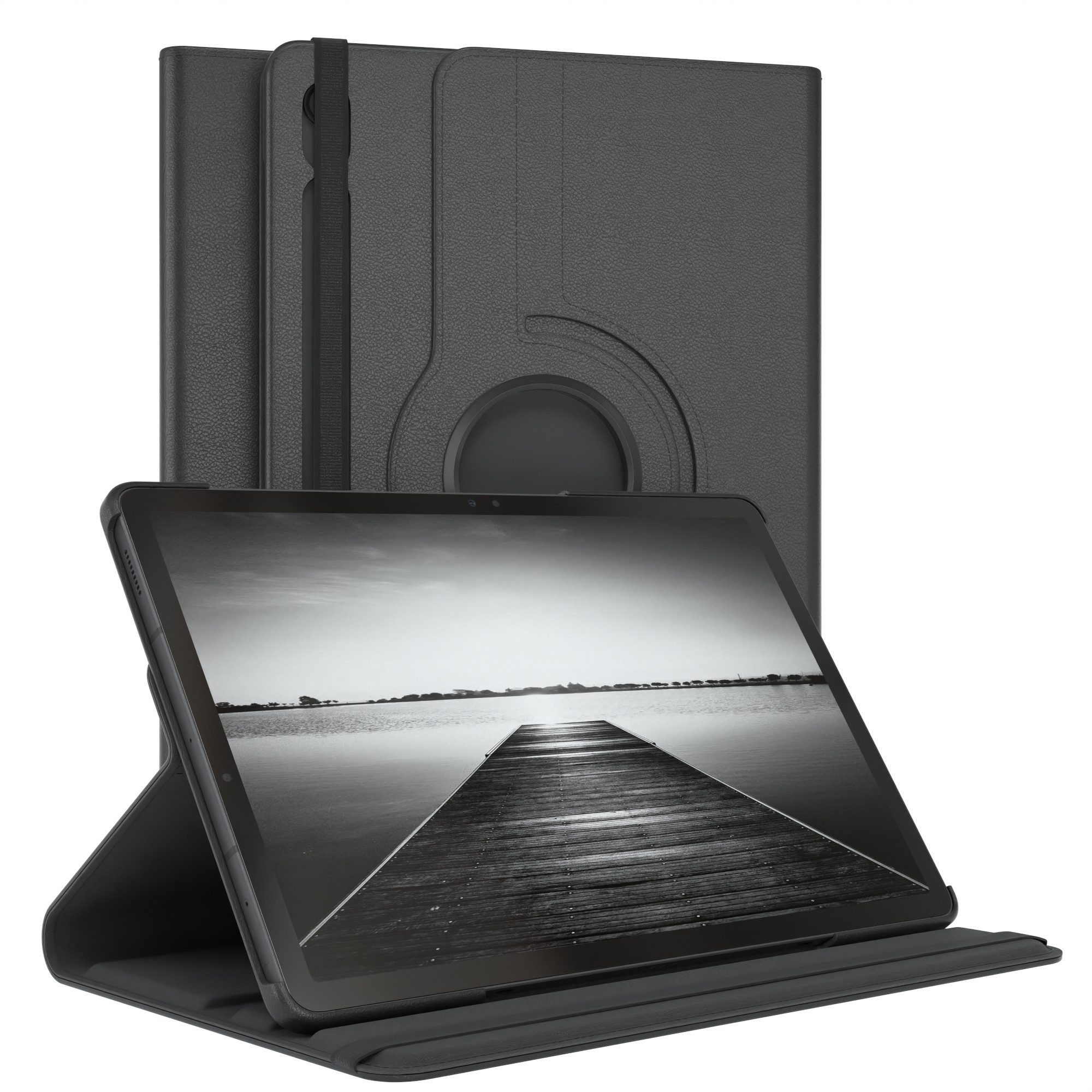EAZY CASE Tablet-Hülle Rotation Case für Galaxy Tab S10 FE 10,9 Zoll, Hülle 360° drehbar mit Standfunktion Etui Anti-Kratz Tasche Schwarz