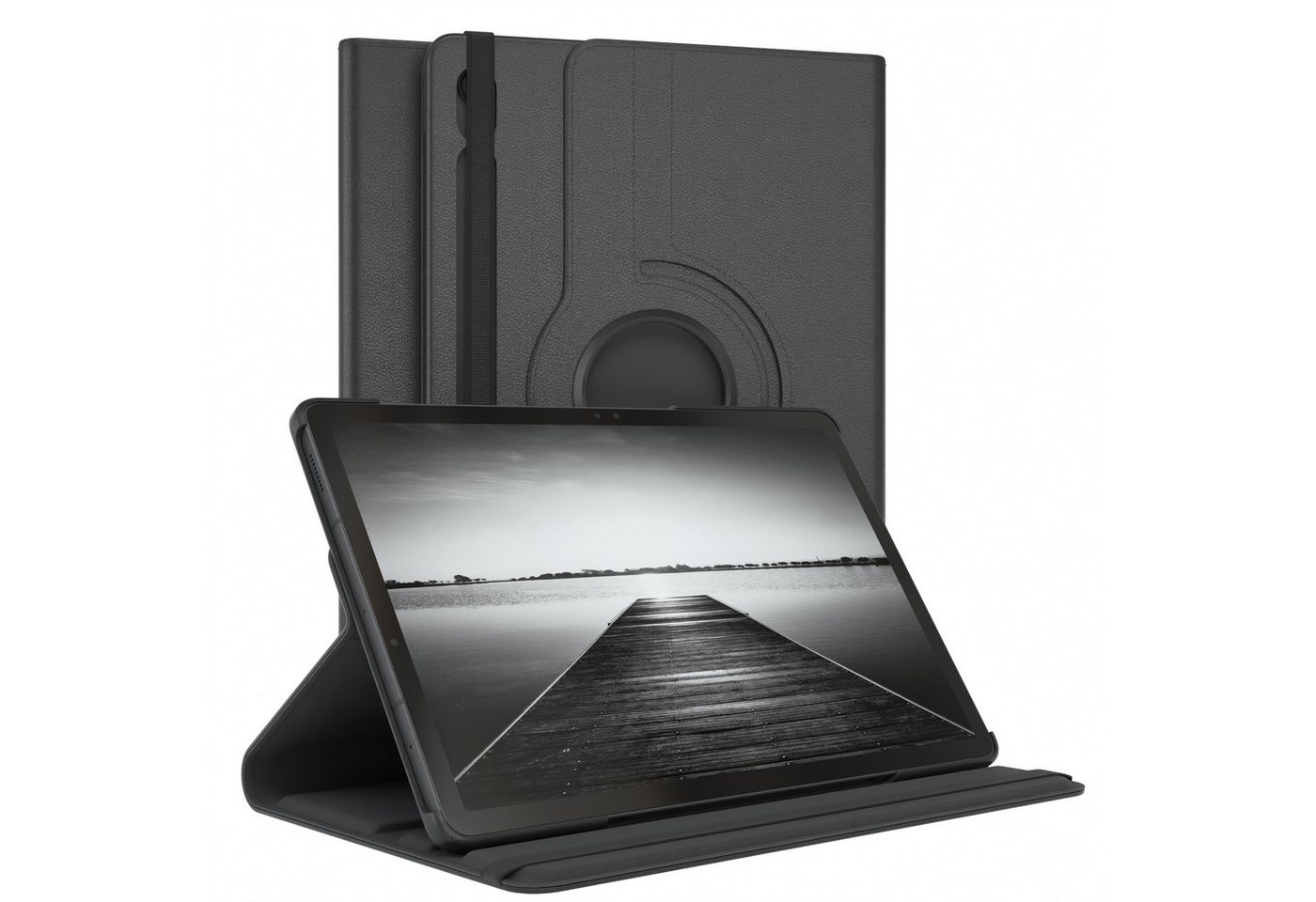 EAZY CASE Tablet-Hülle Rotation Case für Galaxy Tab S10 FE 10,9 Zoll, Hülle 360° drehbar mit Standfunktion Etui Anti-Kratz Tasche Schwarz