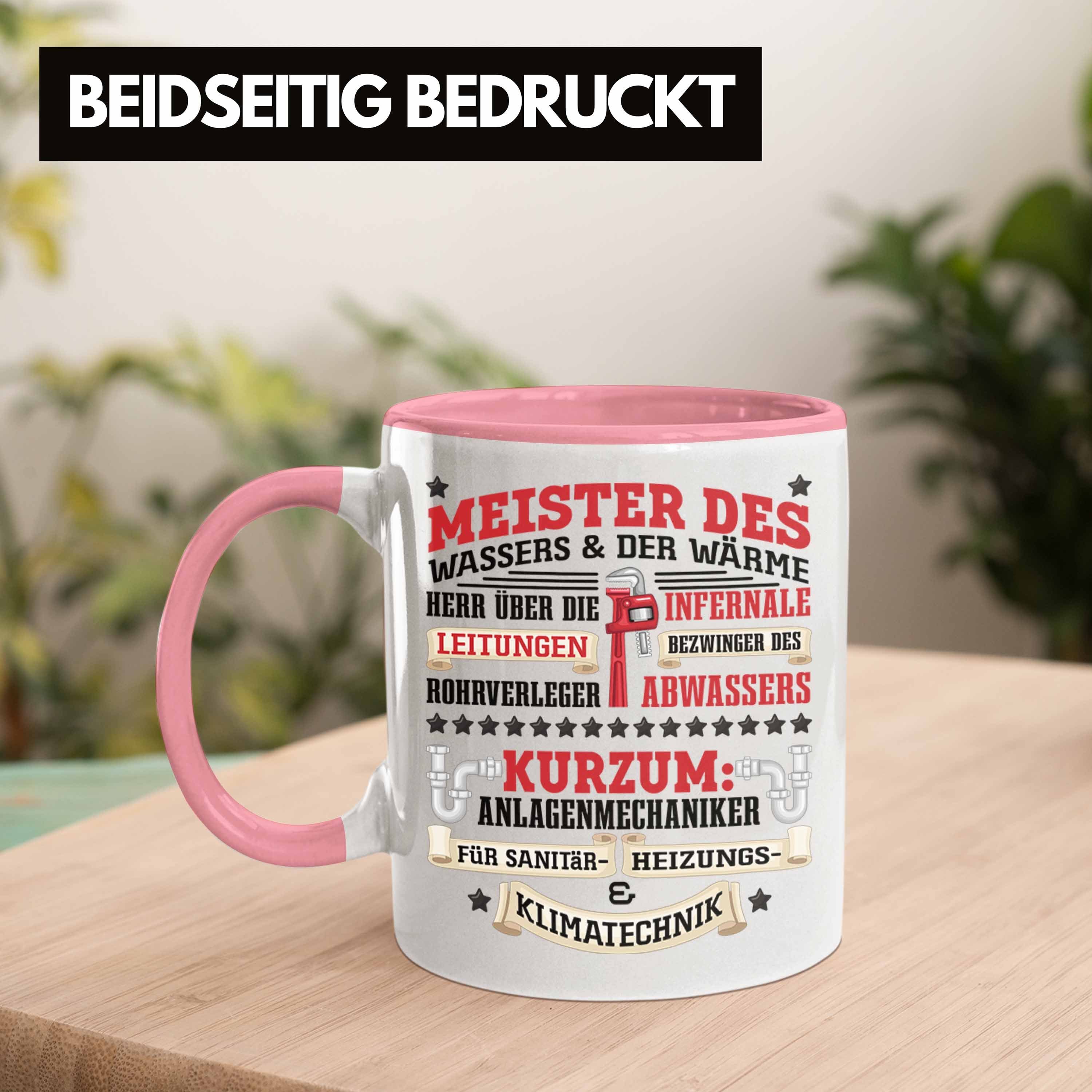 Tasse Heizungsbauer Geschenk K Spruch Tasse Männer Anlagemechaniker Klempner Rosa Trendation