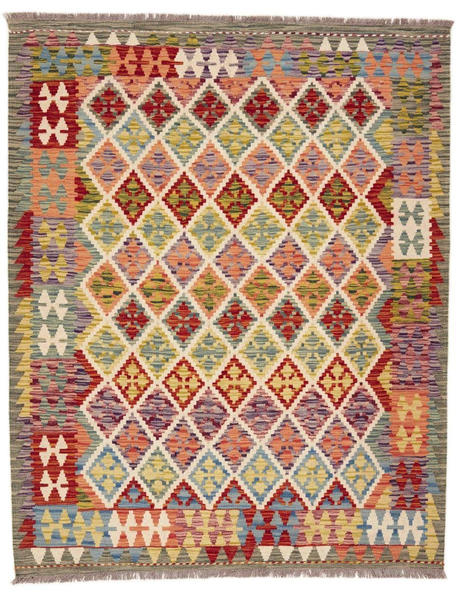Orientteppich Kelim Afghan 154x193 Handgewebter Orientteppich, Nain Trading, rechteckig, Höhe: 3 mm