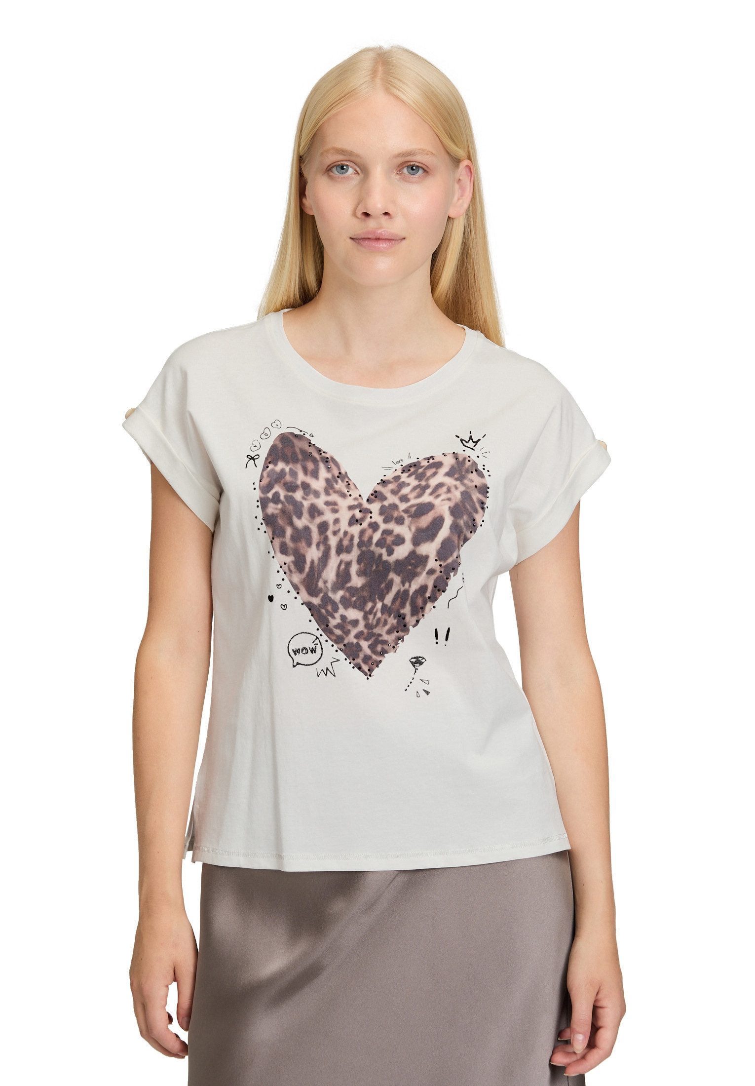 Cartoon Kurzarmshirt Cartoon Damen Printshirt mit günstig online kaufen