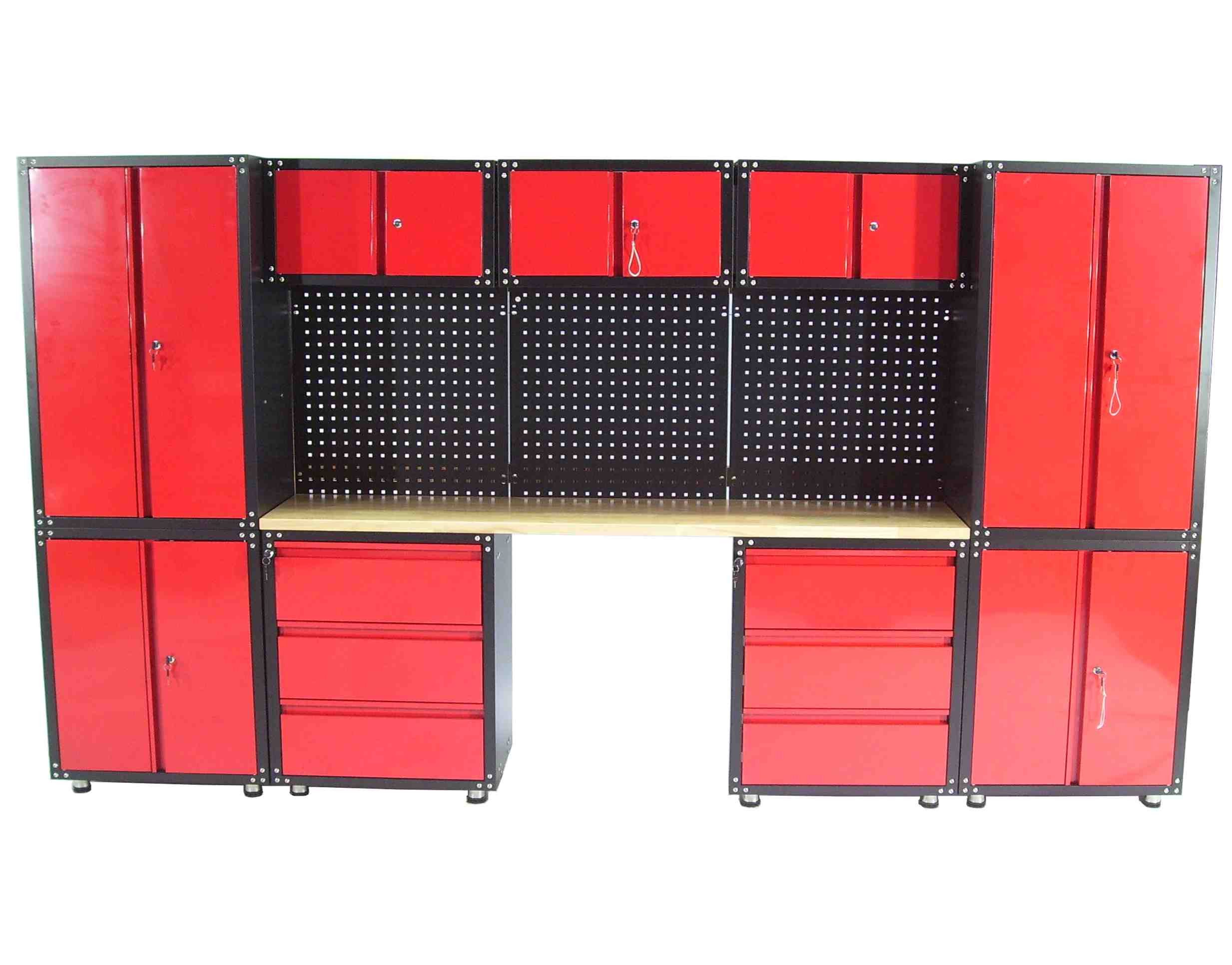 Apex Werkstatt-Set Werkstatt Schranksystem 13-teilig Werkbank Werkstattschrank 57065, (1-tlg)