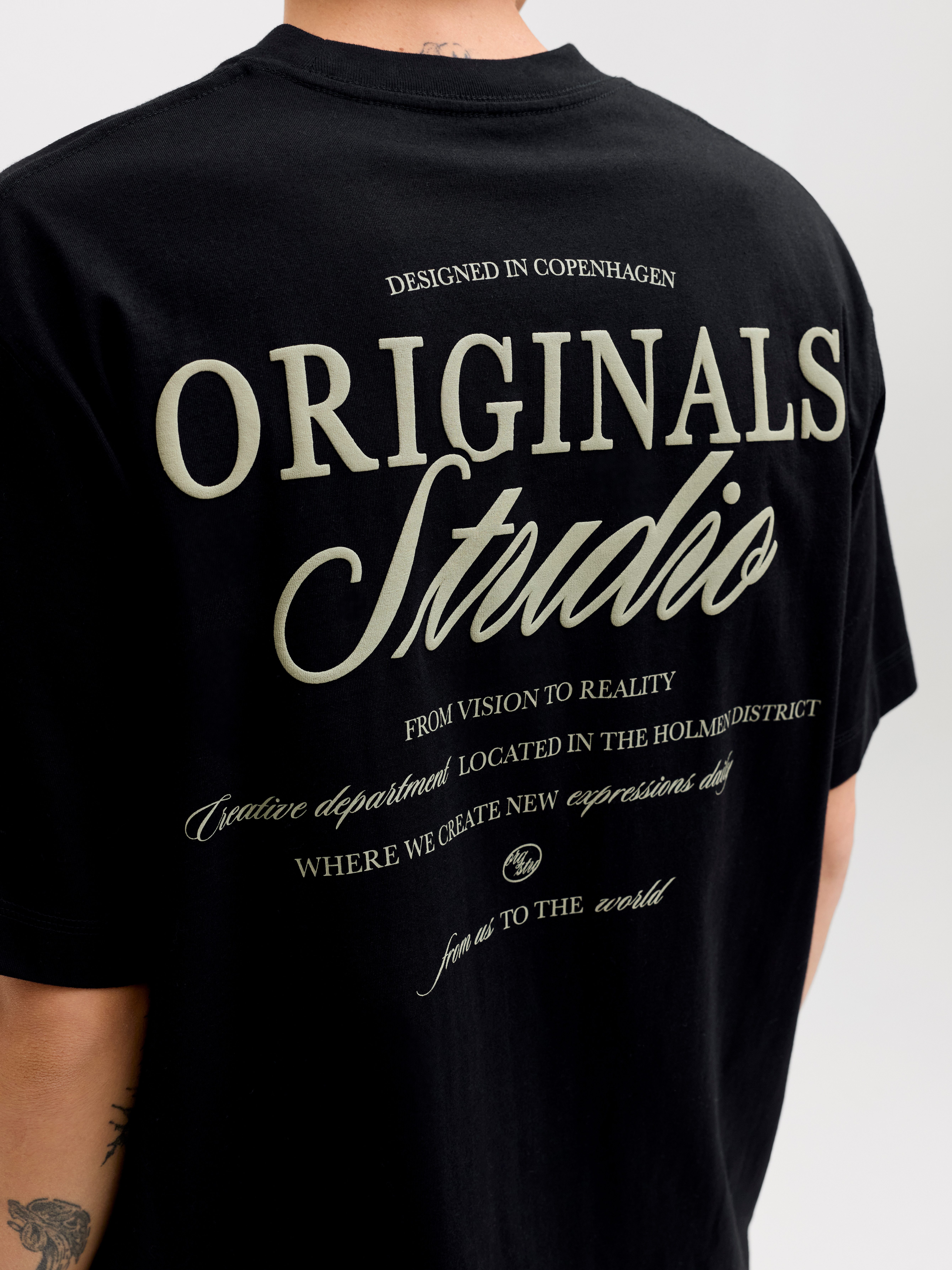 Jack & Jones Rundhalsshirt JORNORREBRO TYPO TEE SS CREW NECK NOOS Baumwolle, relaxed fit – Bild 3 von 5