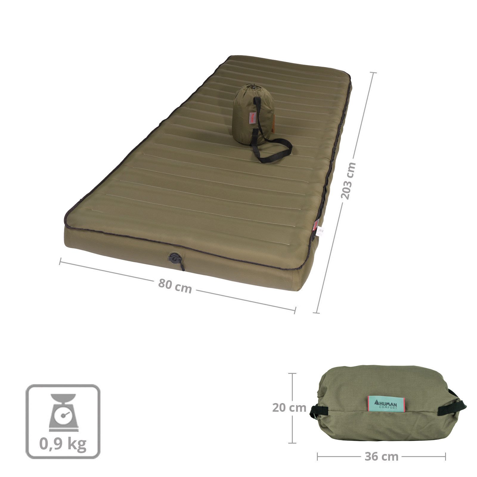 Human Comfort Luftmatratze Luftbett Chatou LW Trekking Isomatte, Kasten Mat günstig online kaufen