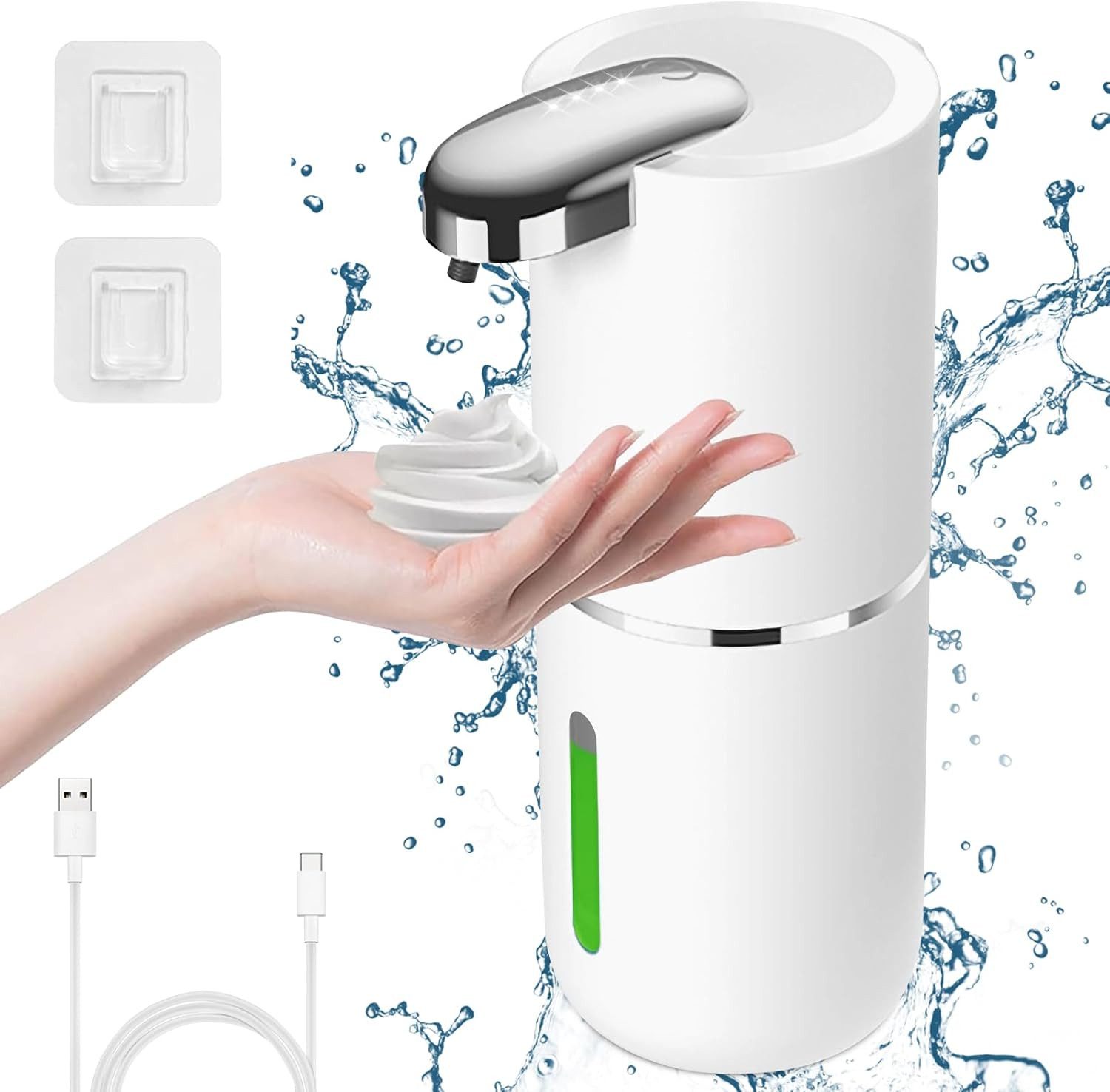 Seifenspender Automatisch Schaum Seifenspender, 380ml Elektrischer Seifenspender