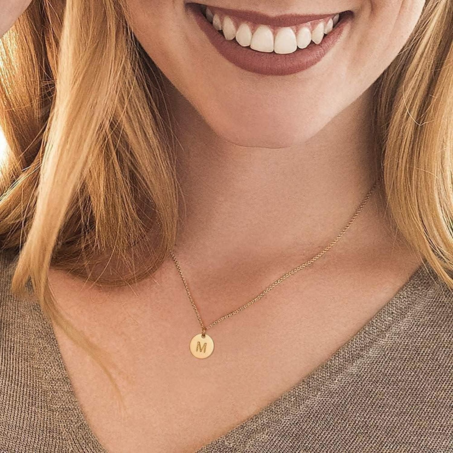 LuxusKollektion Namenskette Damen Initialen Kette Buchstaben Anhänger Gold/Silber Rosegold