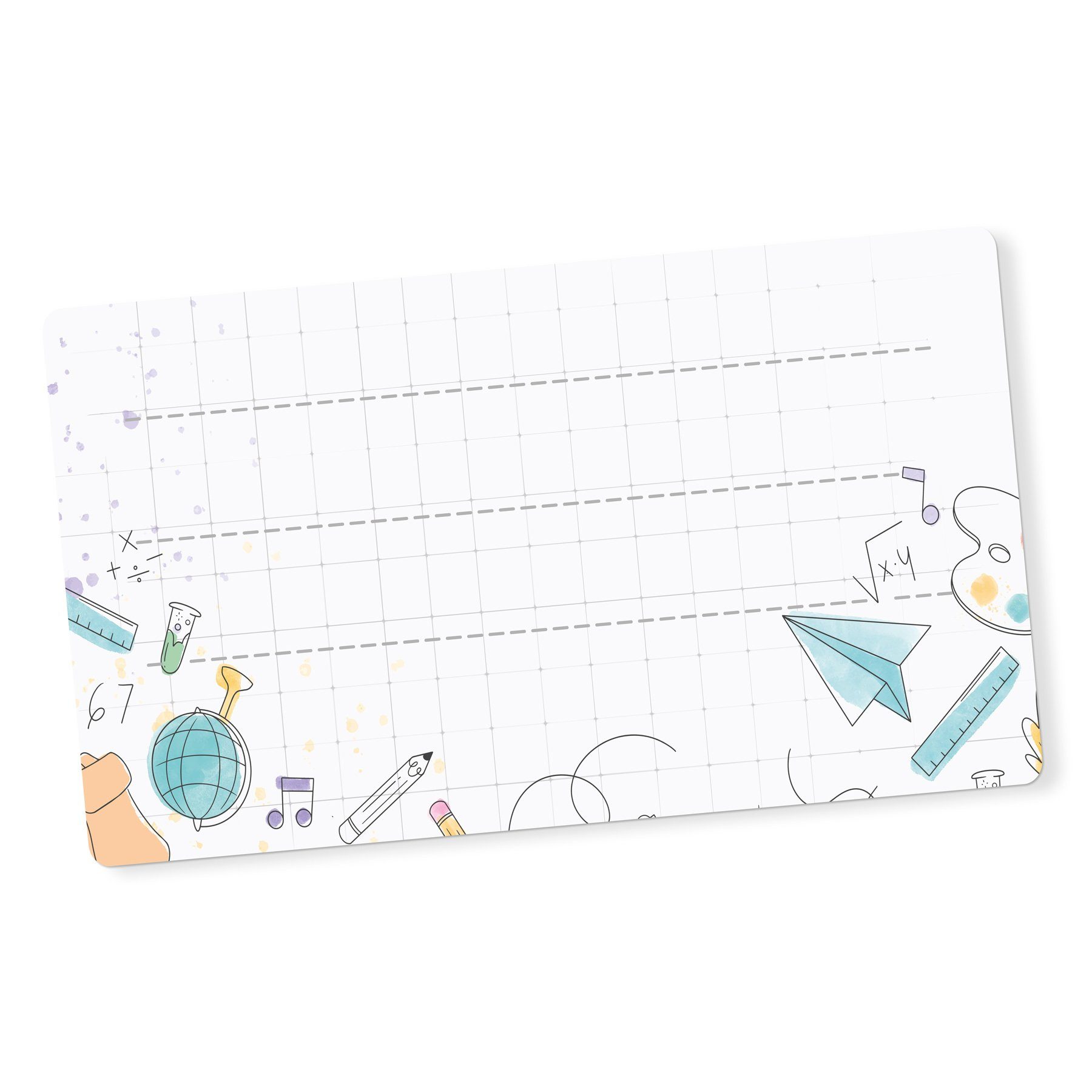 itenga Etiketten itenga 40x Buchetiketten Heftetiketten Schuletiketten 9x4,5cm Doodles