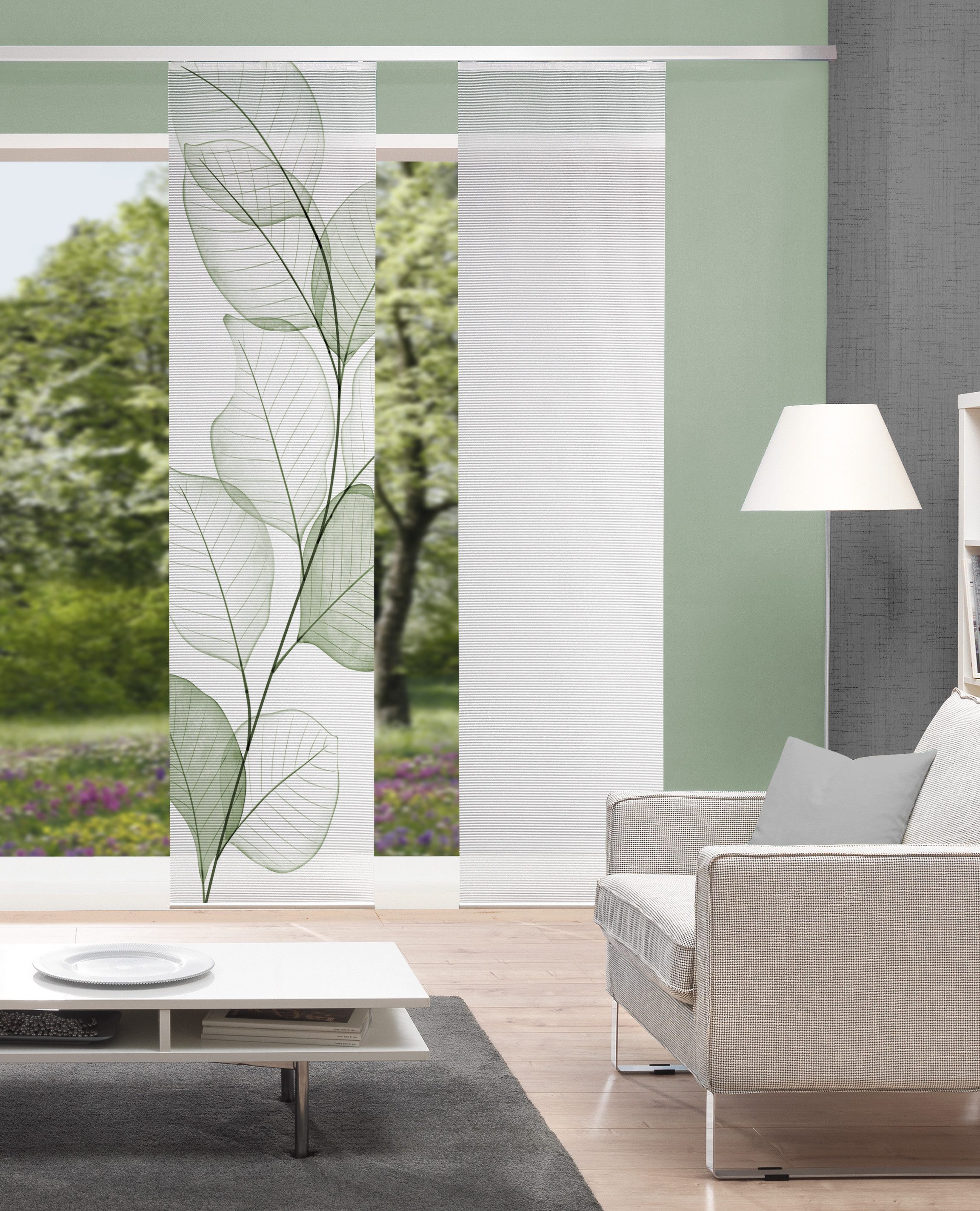 Vision S Schiebegardine YULE (1 St), Paneelwagen, halbtransparent, Polyester, digital bedruckt