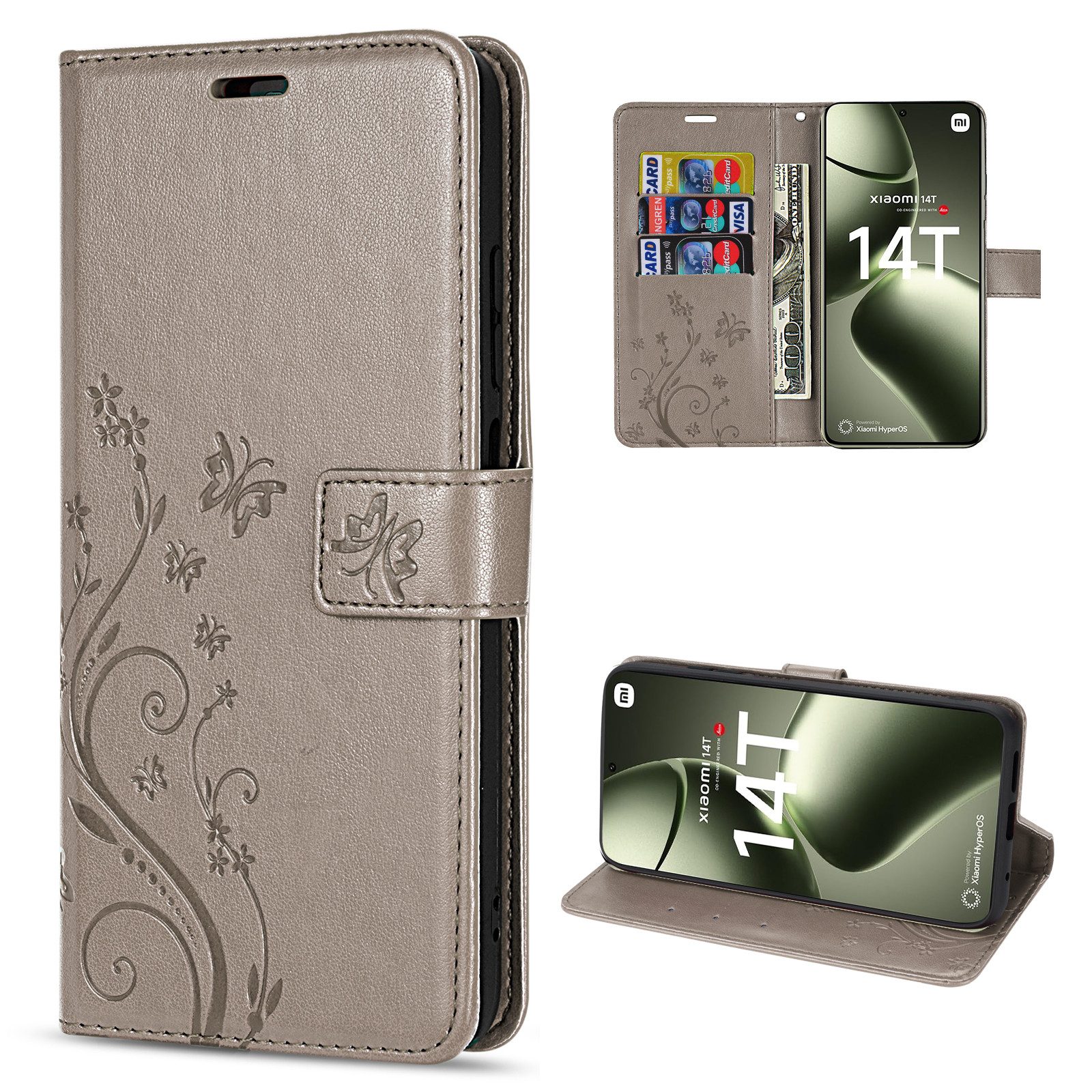 Handyhülle Handytasche für Xiaomi 14T Handyhülle Klapphülle