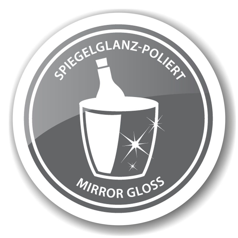 EDZARD Sektkühler Bruno, Doppelwandig, Edelstahl, innen gemustert, hochglanzpoliert, Ø 43 cm