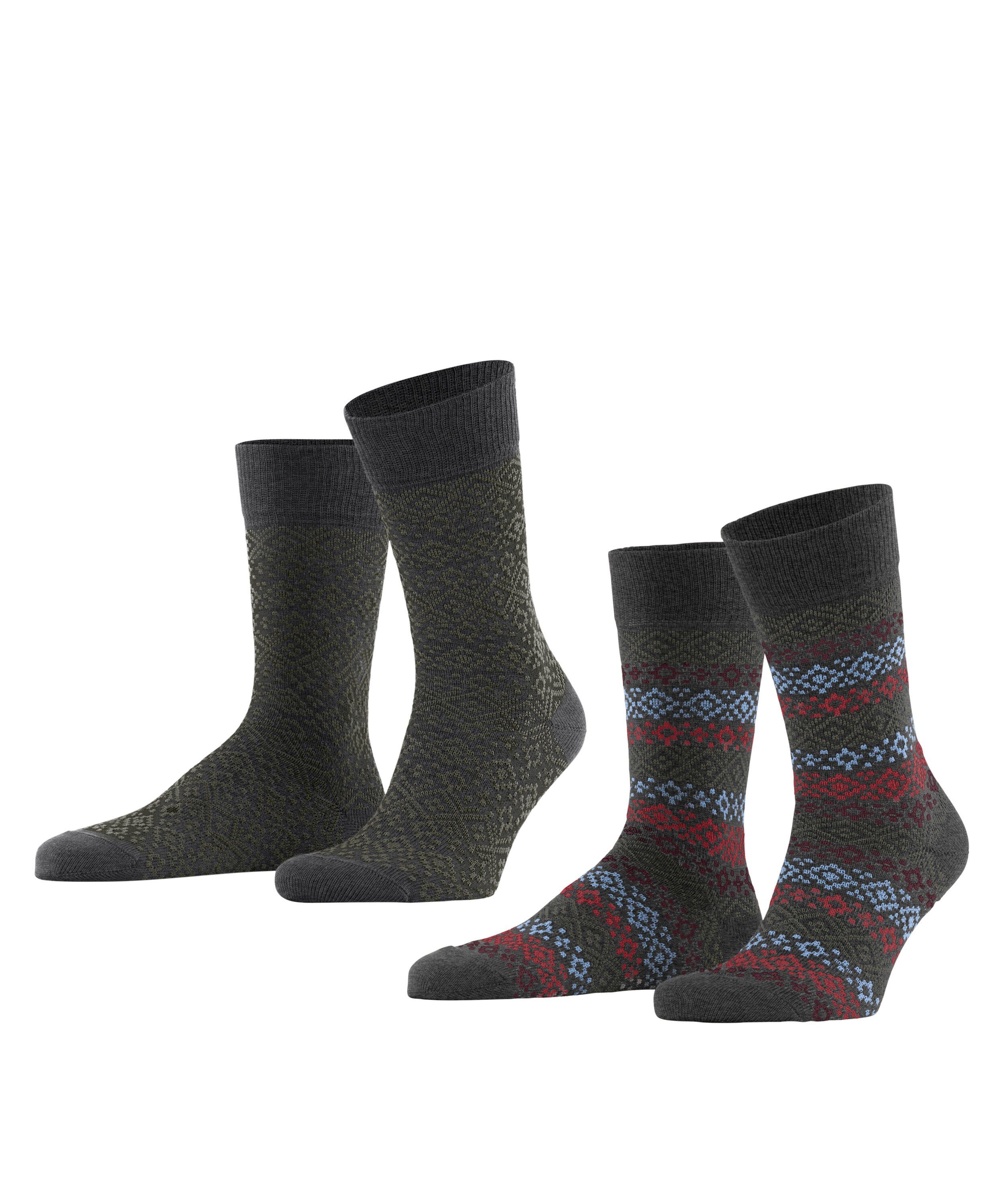 Socken Fair Isle 2-Pack Socken mit Schurwolle