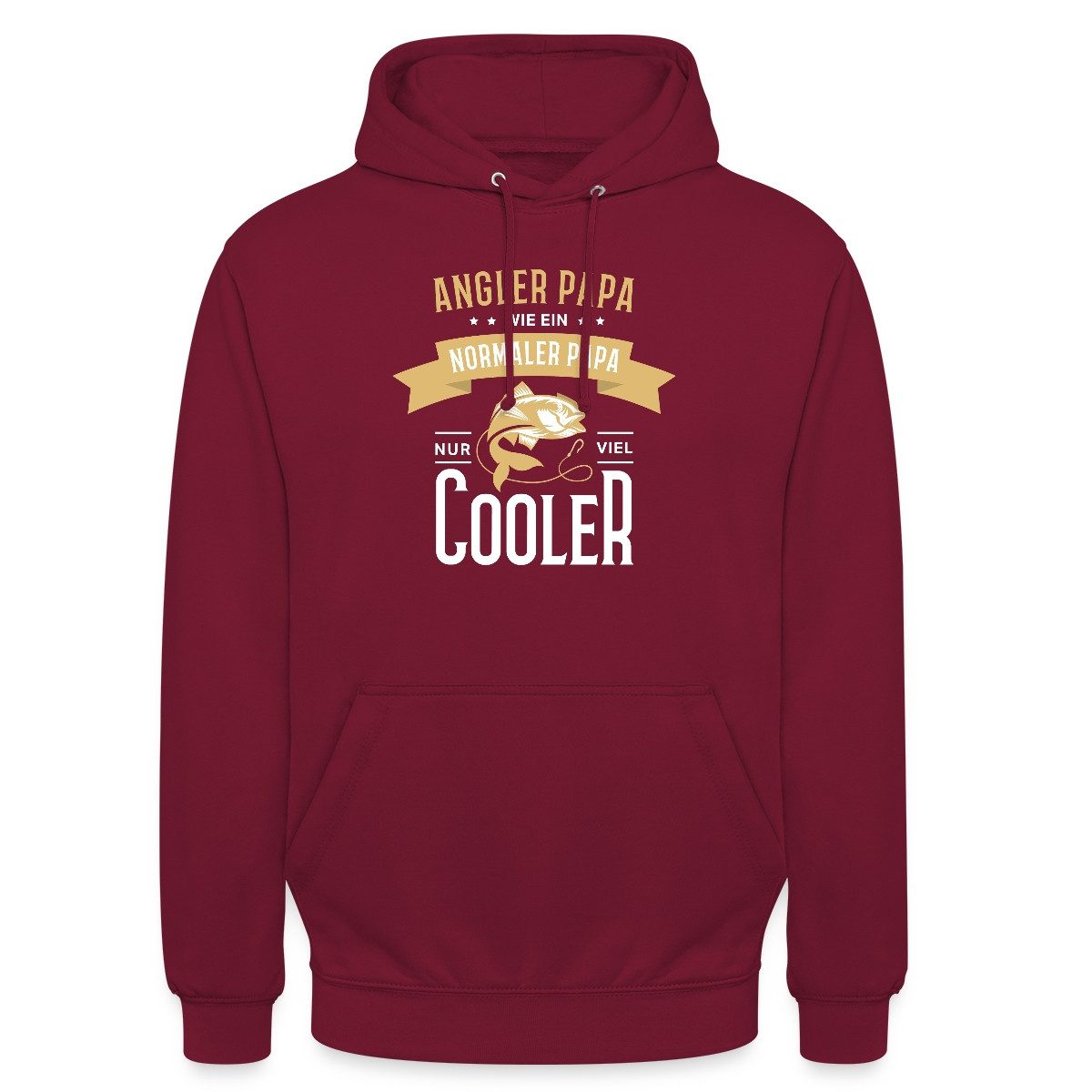 Spreadshirt Hoodie Angler Papa Wie Normaler Papa Aber Cooler Unisex Hoodie (1-tlg)