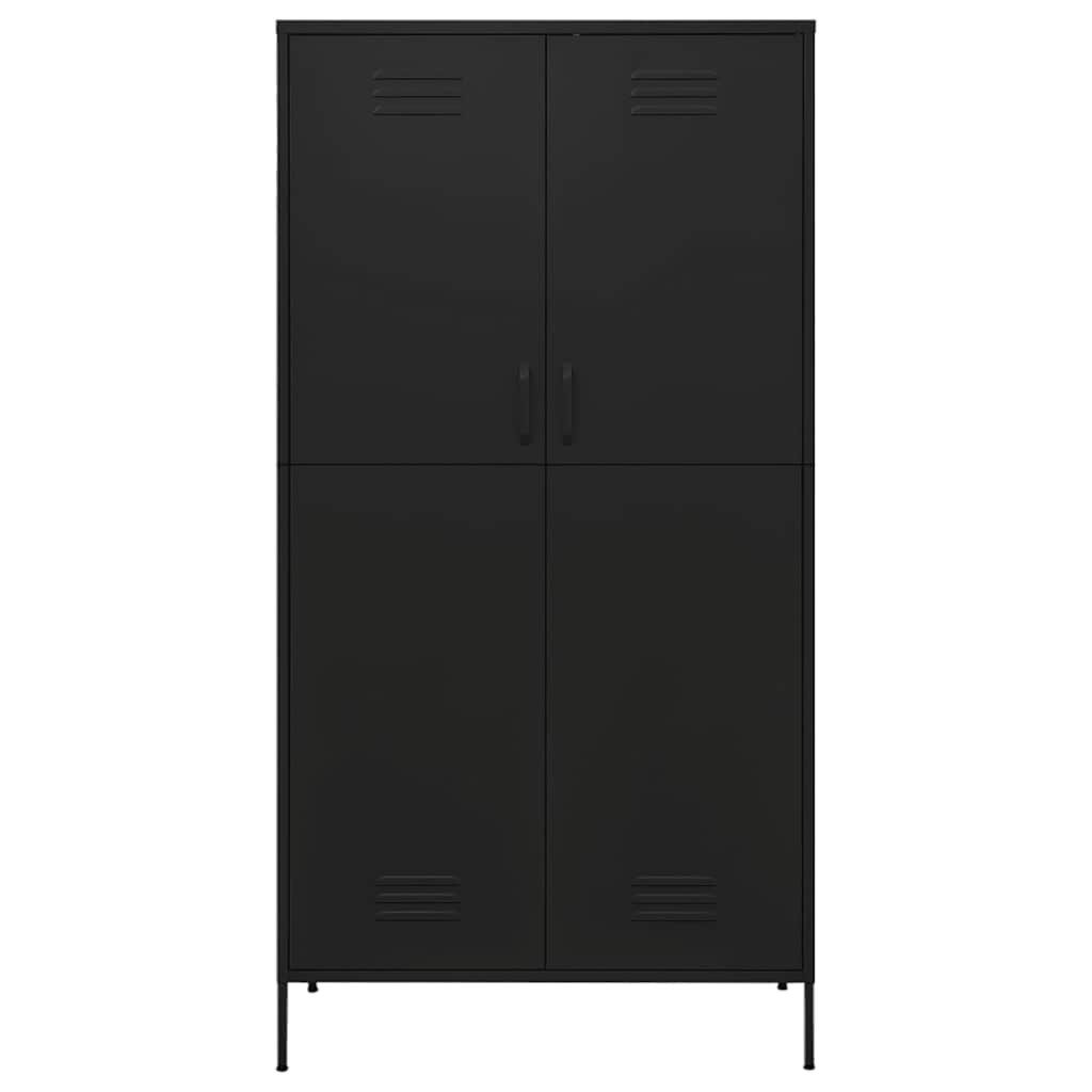 furnicato Kleiderschrank Schwarzer Mehrzweck-aus Stahl 90 x 50 x 180 cm (1-St)
