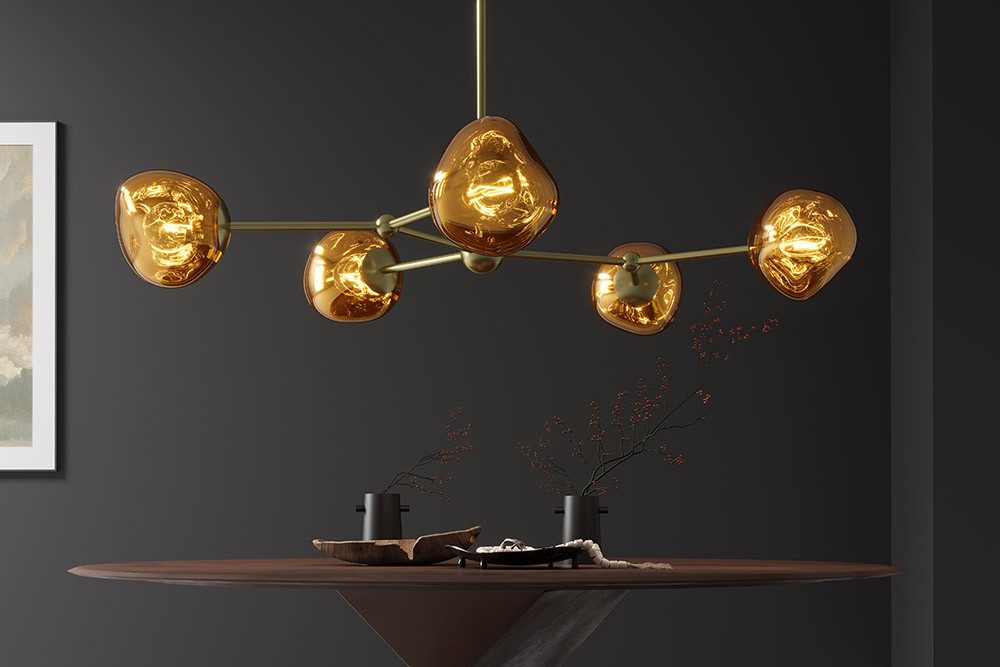 riess-ambiente Hängeleuchte LIQUID DIAMOND 100cm gold günstig online kaufen