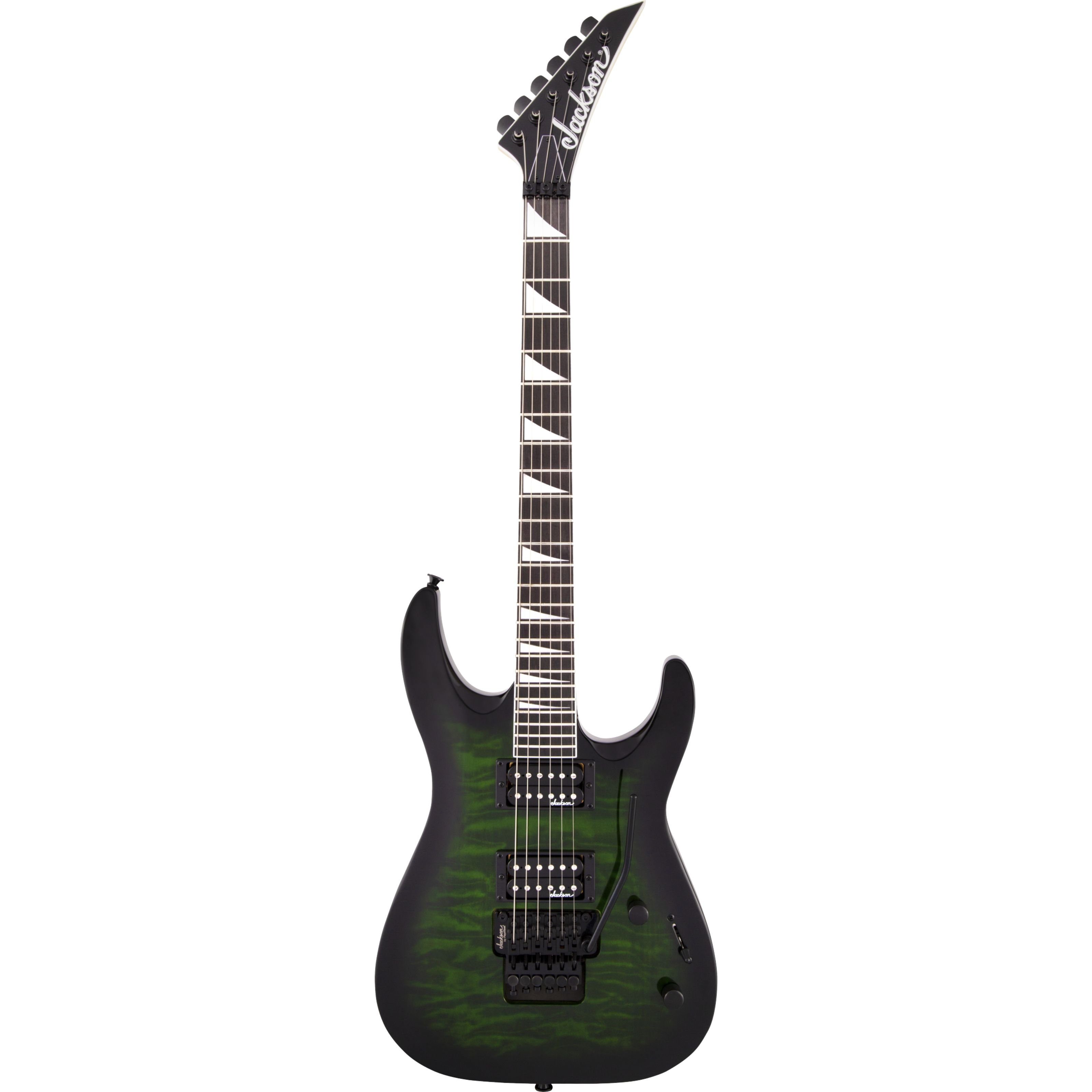 Jackson E-Gitarre, Электрогитары, ST-Modelle, JS32Q Dinky DKA Transparent Green Burst - E-Gitarre