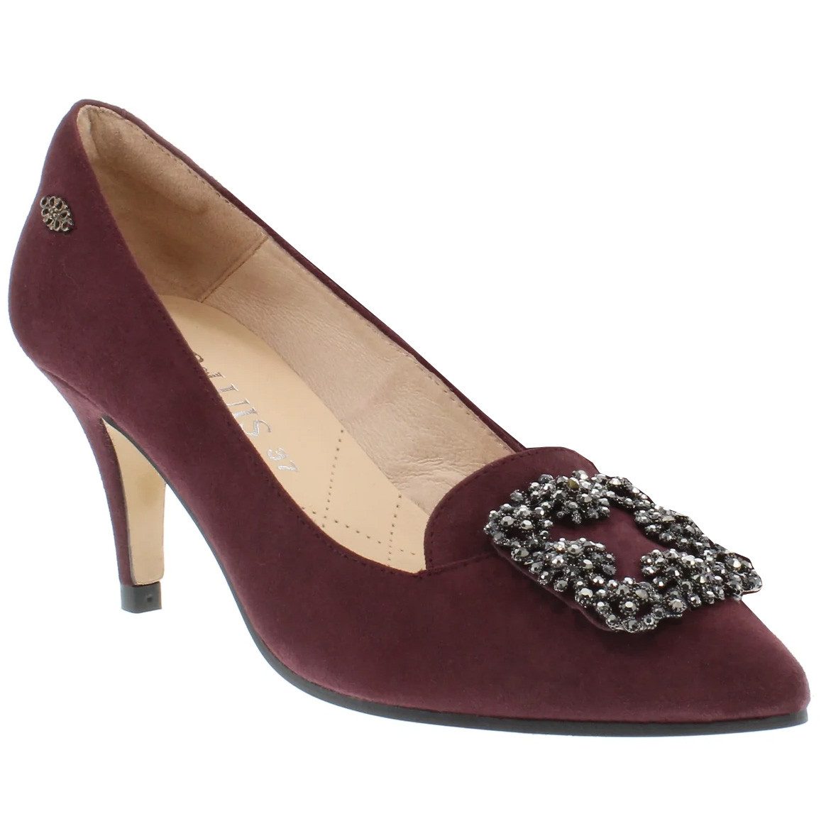 XAVER LUIS Schuhmanufaktur Pumps Marcia Samtziege Merlrot Pumps