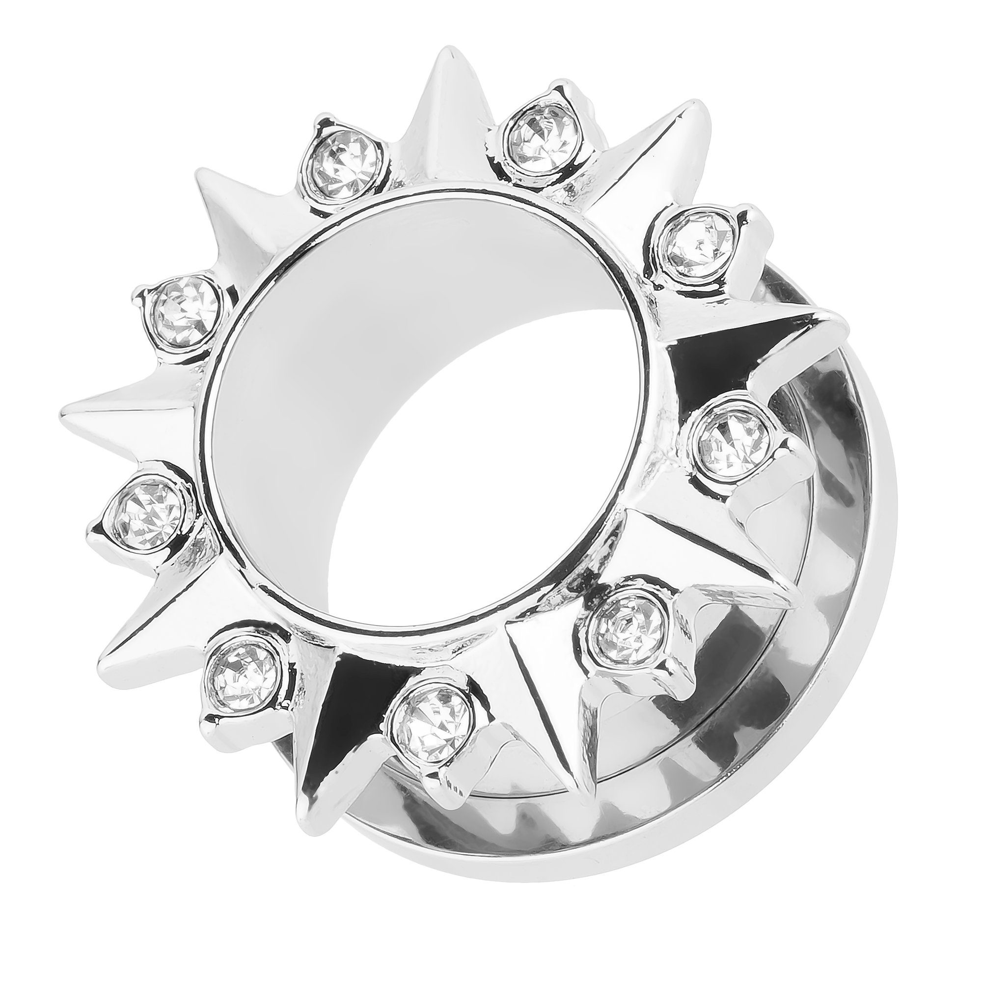 Flesh Ohr Tunnel Plug Piercing Edelstahl Tribal Blume Mit - Foto 6