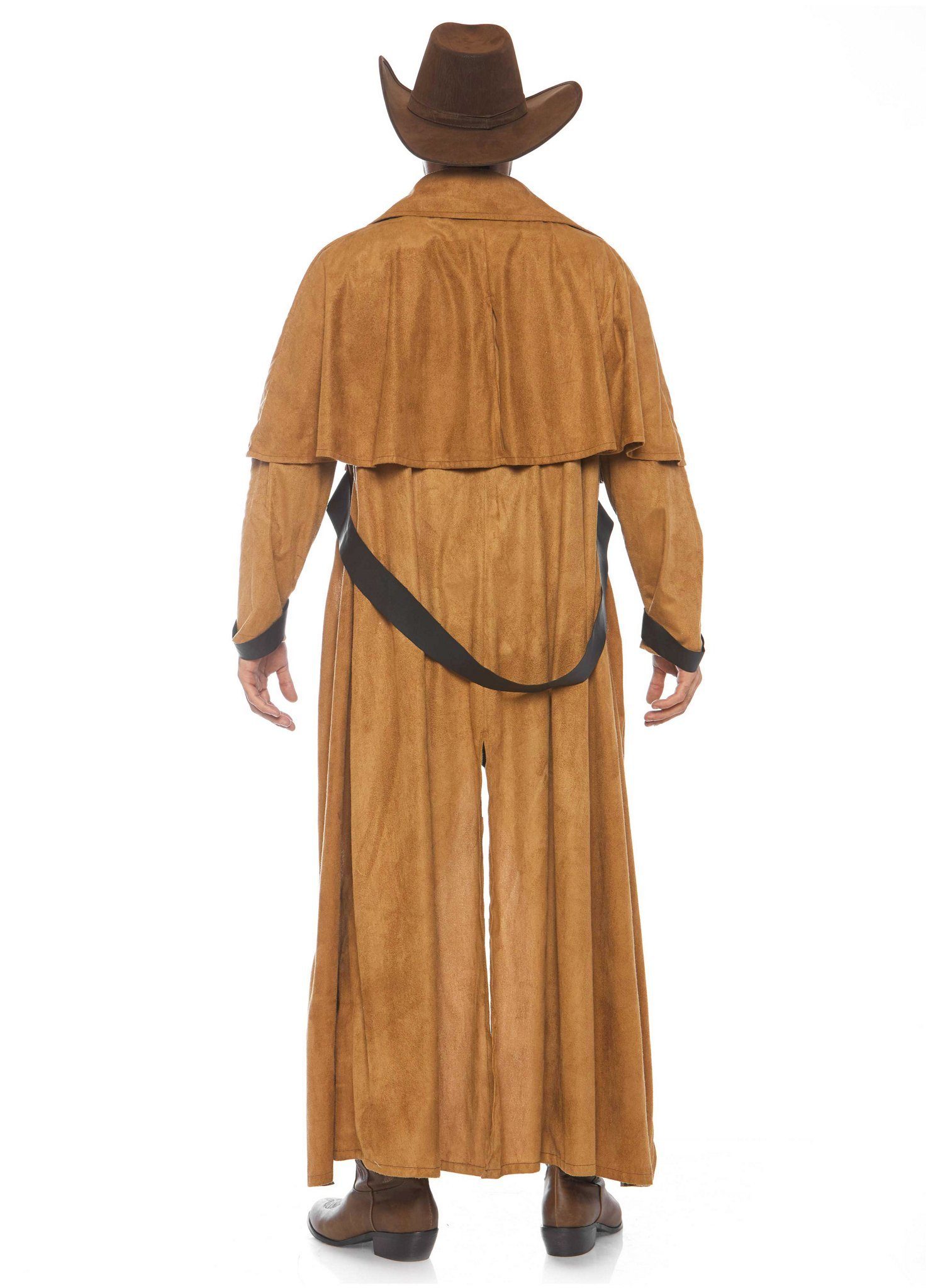 Leg Avenue Cowboy-Kostüm Kunstleder Westernmantel, Brauner Mantel für Weste günstig online kaufen