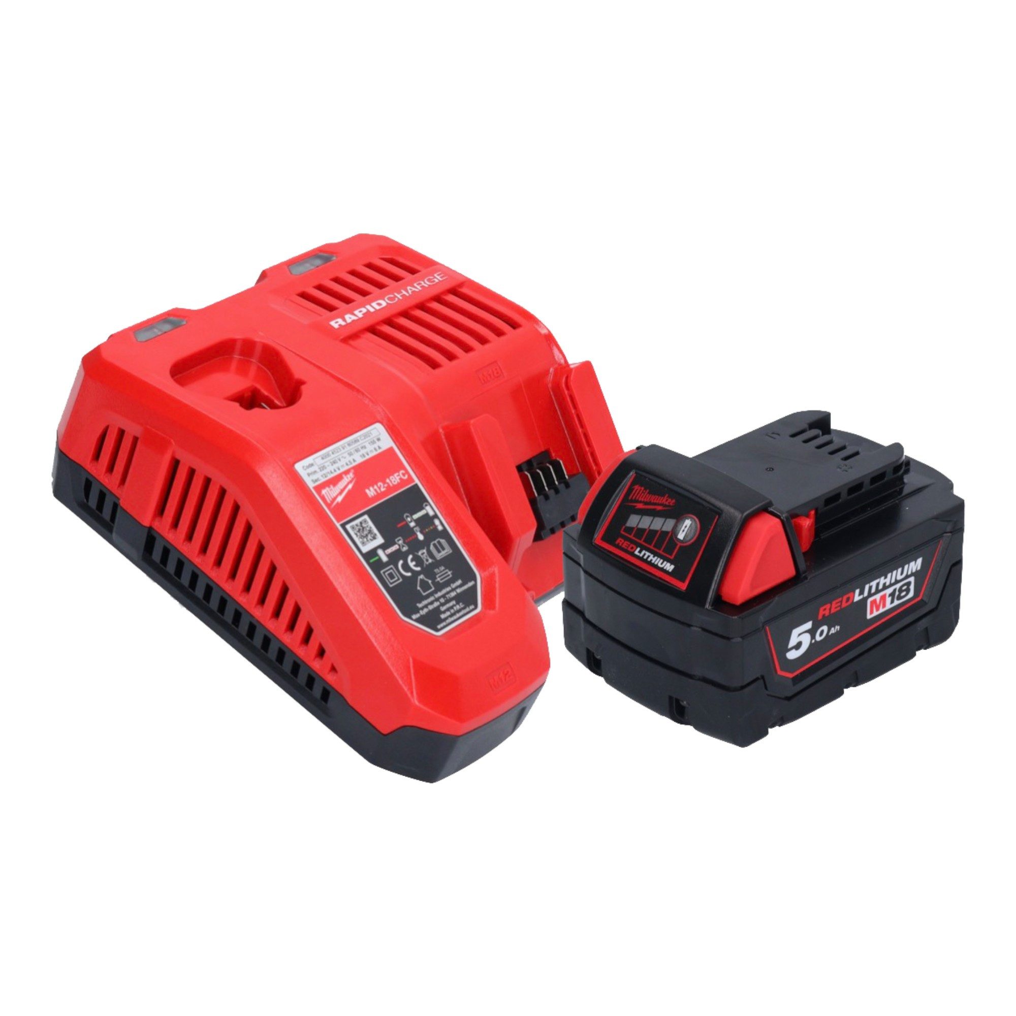 Milwaukee Werkstattpresse M18 GG-501 Akku Fettpresse 18 V 690 bar + 1x Akku 5,0 Ah + Ladegerät
