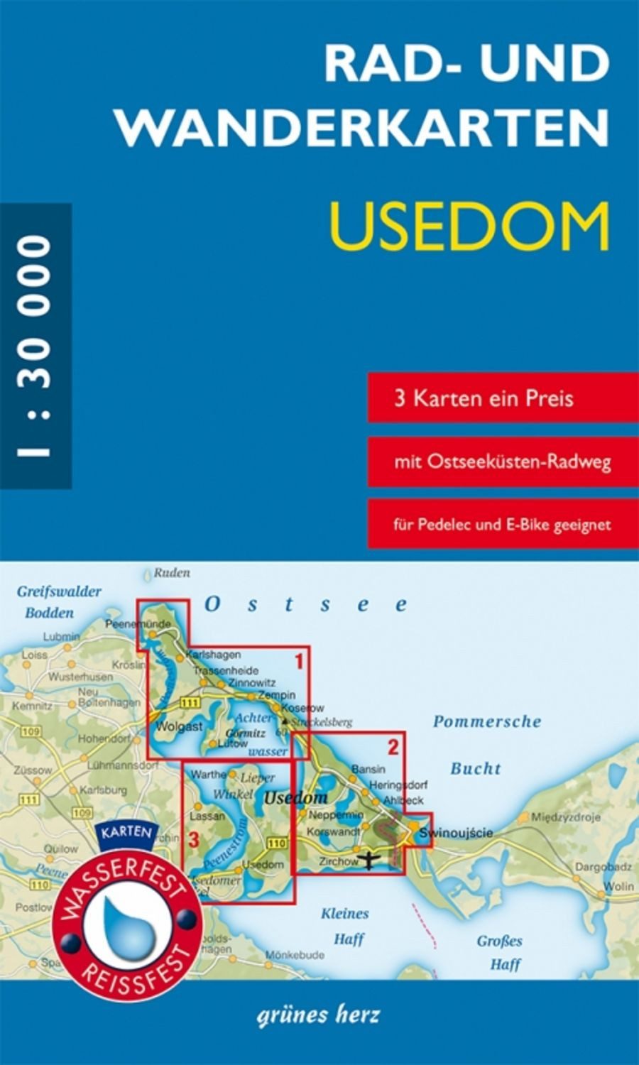 Rad- und Wanderkarten Usedom / diverse