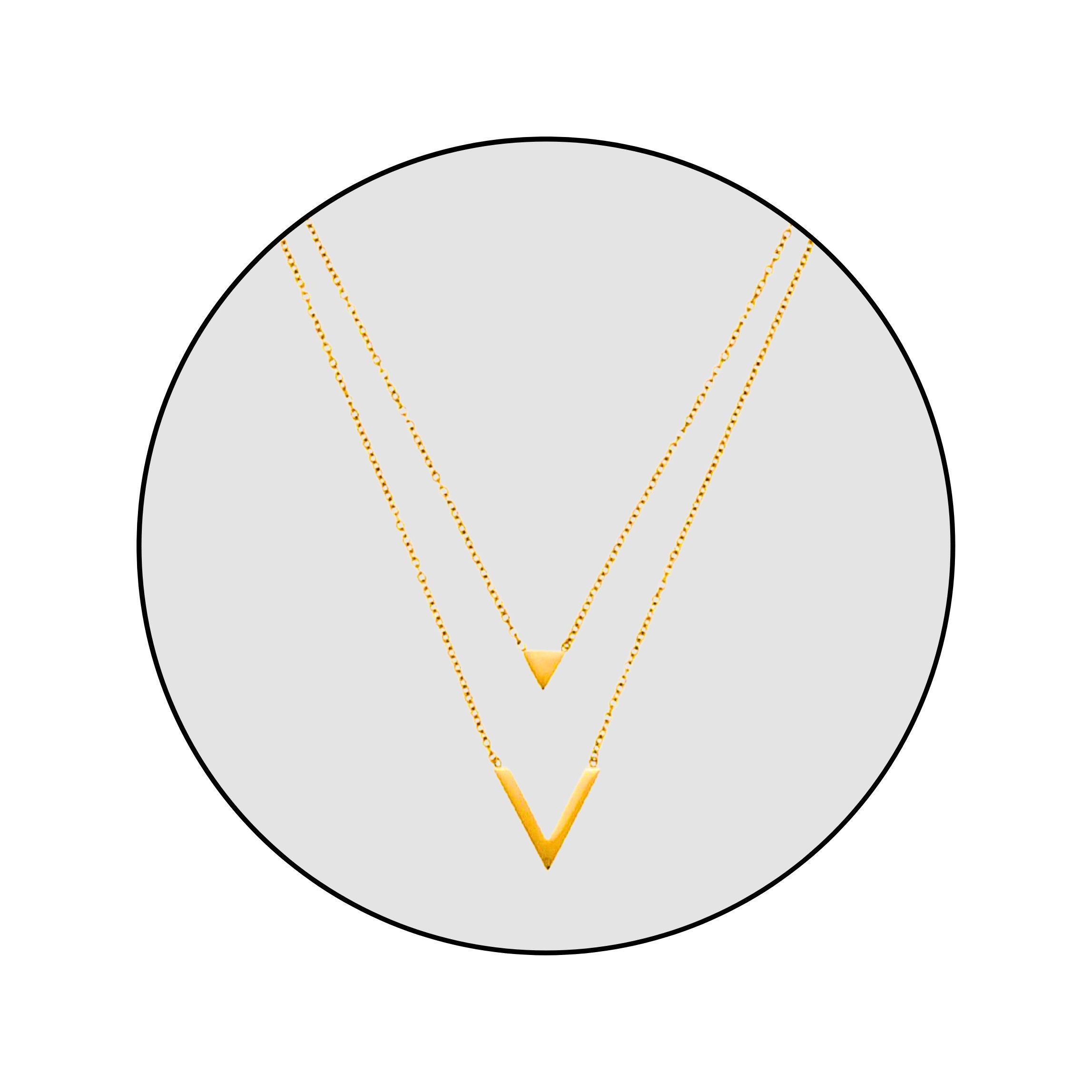 GOLDKLEIN Kette mit Anhänger Edelstahl Doppelreihig günstig online kaufen