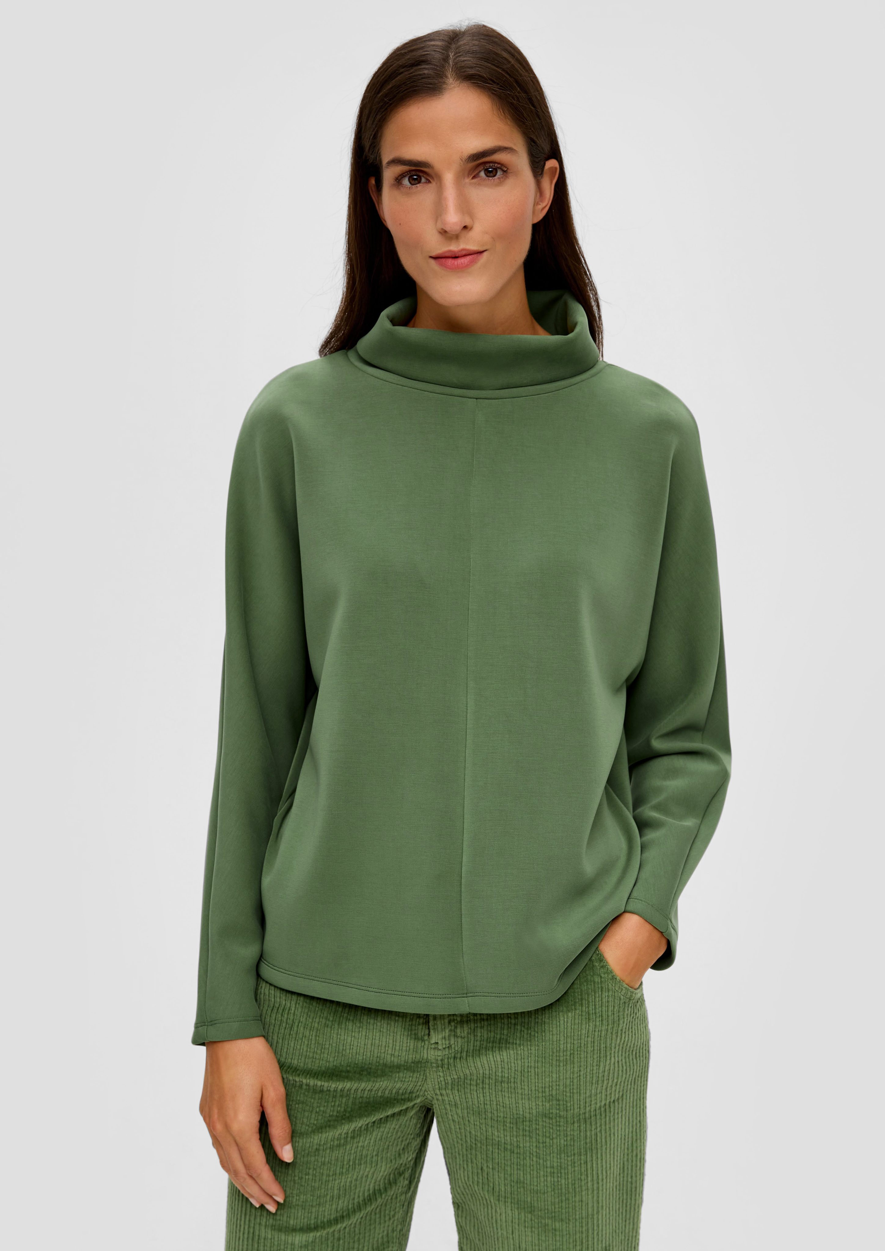 s.Oliver Sweatshirt grün Scuba Sweatshirt aus