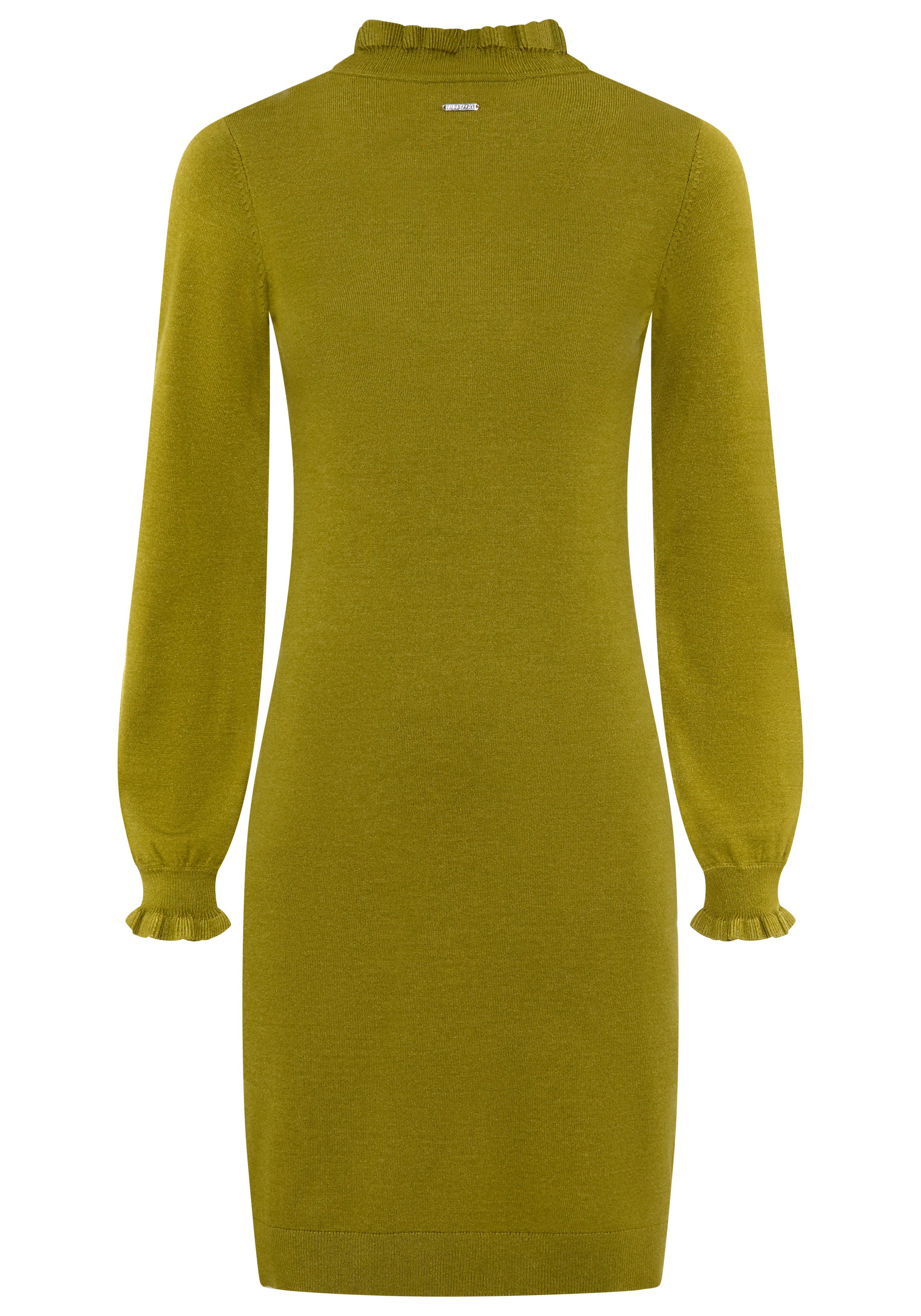 Laura Scott Strickkleid aus Viskosemischung mit femininem Rüschendetail