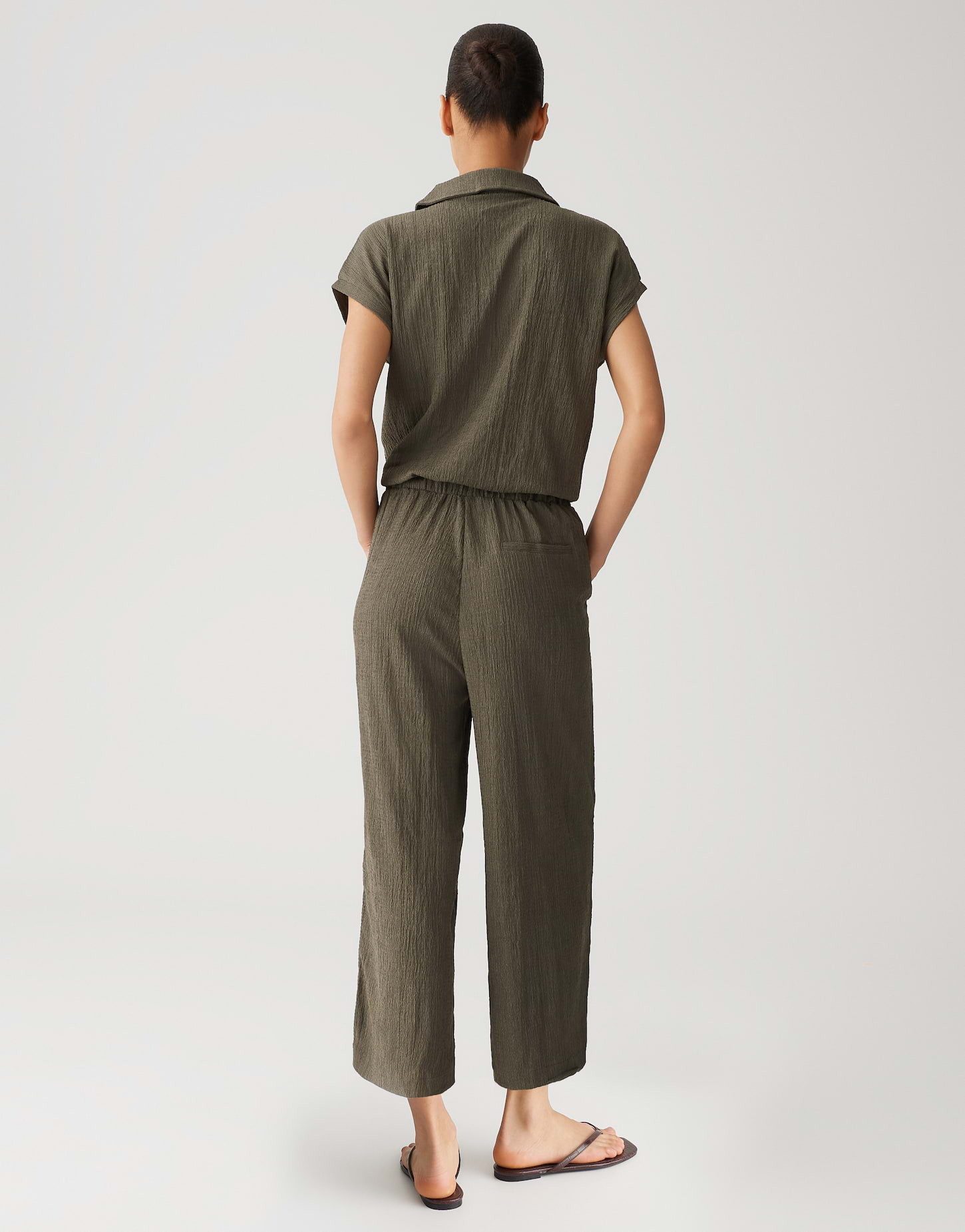 OPUS Jumpsuit MELTI POLO Relaxed in dynamischer Crash Optik