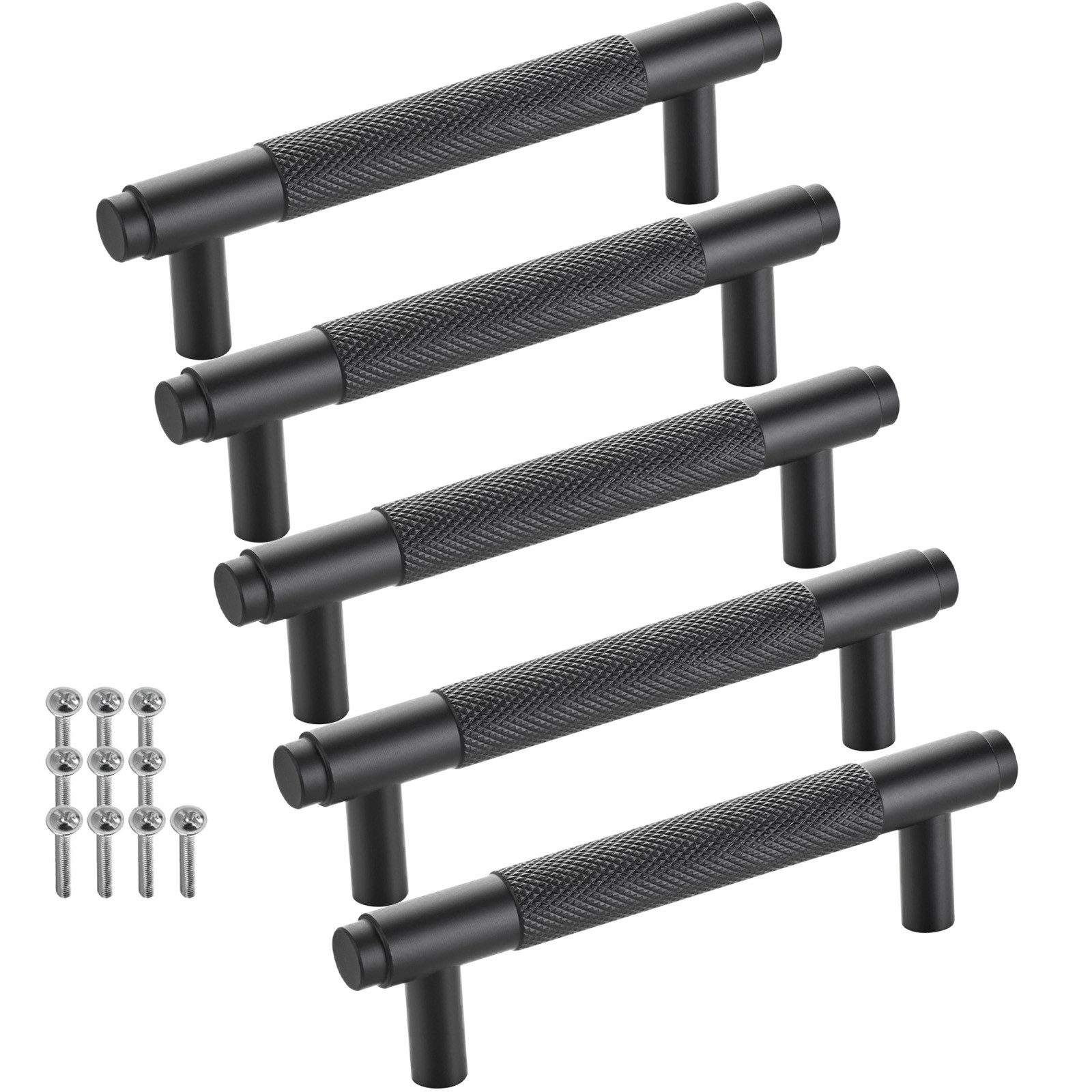 SO-TECH® Möbelgriff Bügelgriff Blackline VIII schwarz matt - inkl. Schrauben (Spar-Set, 5-St), Schubladengriff Schrankgriff Bohrlochabstand (BA) 96 mm