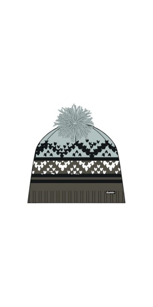 Eisbär Bommelmütze Mütze (Pompon) Kathrin Damen - Merinomix - grün/blau/schwarz - 1 Stück