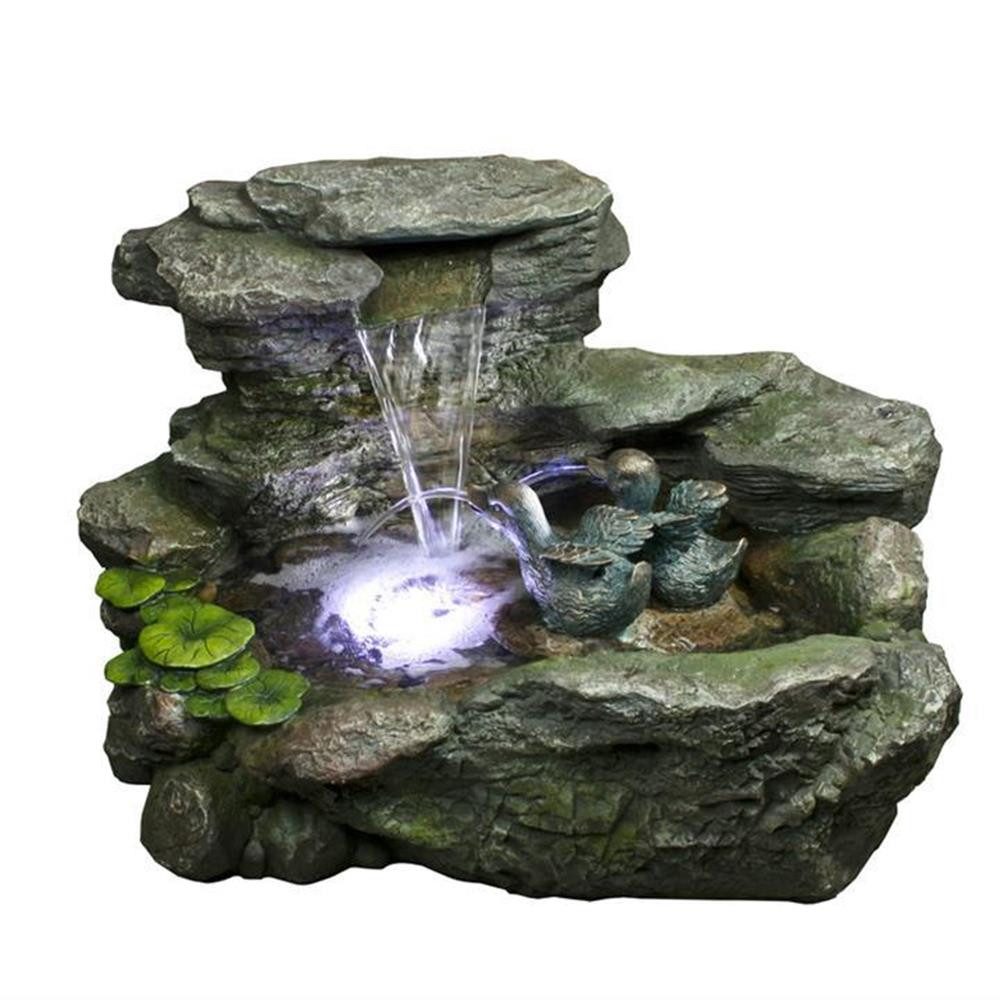 Wasserspiel Zimmerbrunnen Außen, Kaskadenbrunnen Innen, Gartenbrunnen 50cm