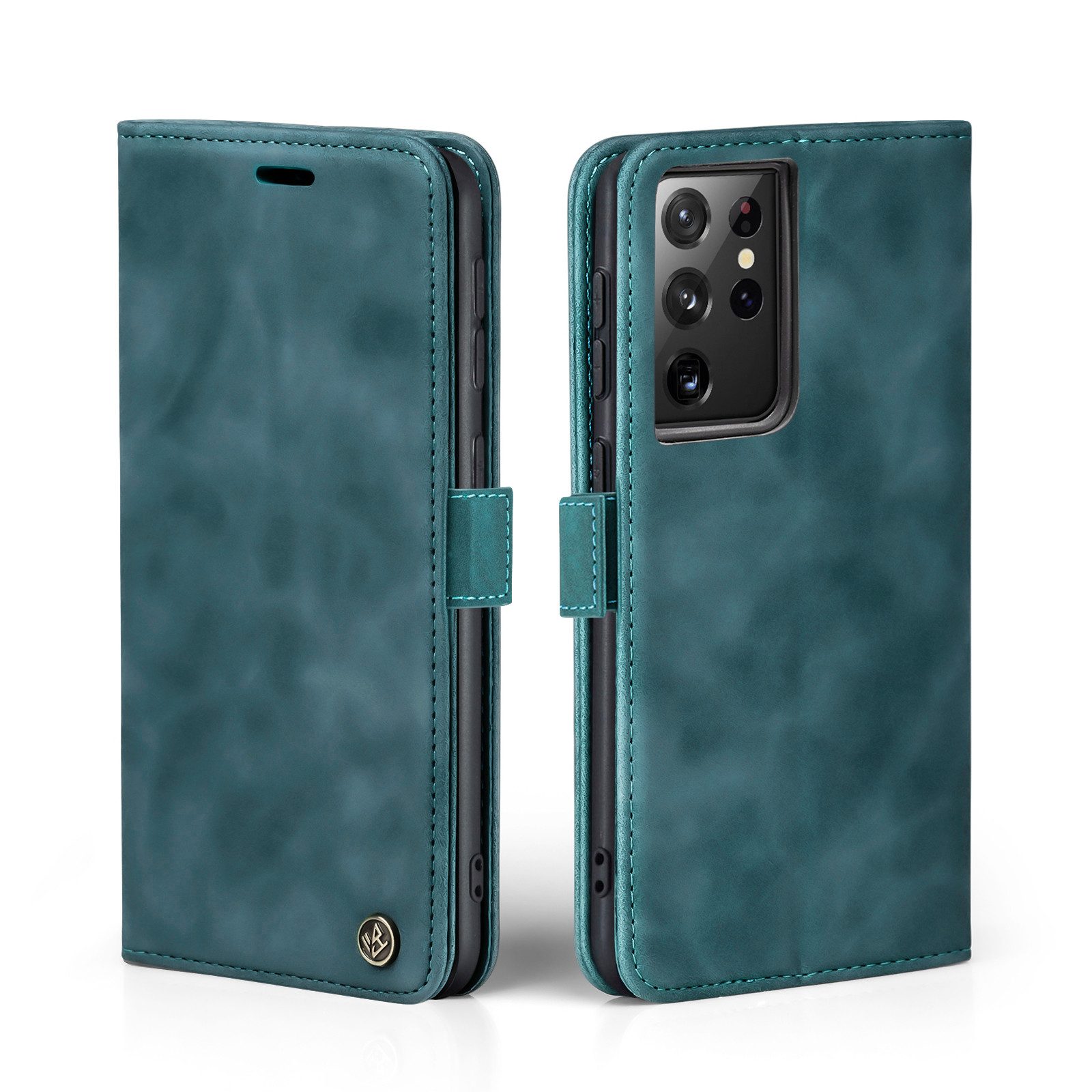 Tec-Expert Handyhülle Tasche Hülle für Samsung Galaxy S21 Ultra 5G 6.8 Zoll, 6.8, Cover Klapphülle Case mit Kartenfach Fliphülle aufstellbar