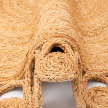 Sisalteppich Naturfaser Teppich Jute Salsa Natur Boho Rund, Pergamon, Rund, Höhe: 12 mm