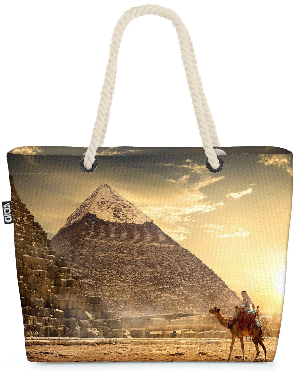 VOID Strandtasche (1-tlg), Pyramiden Ägypten Kamel Reise pyramiden jones kamel ägypten wüste san | Strandtaschen