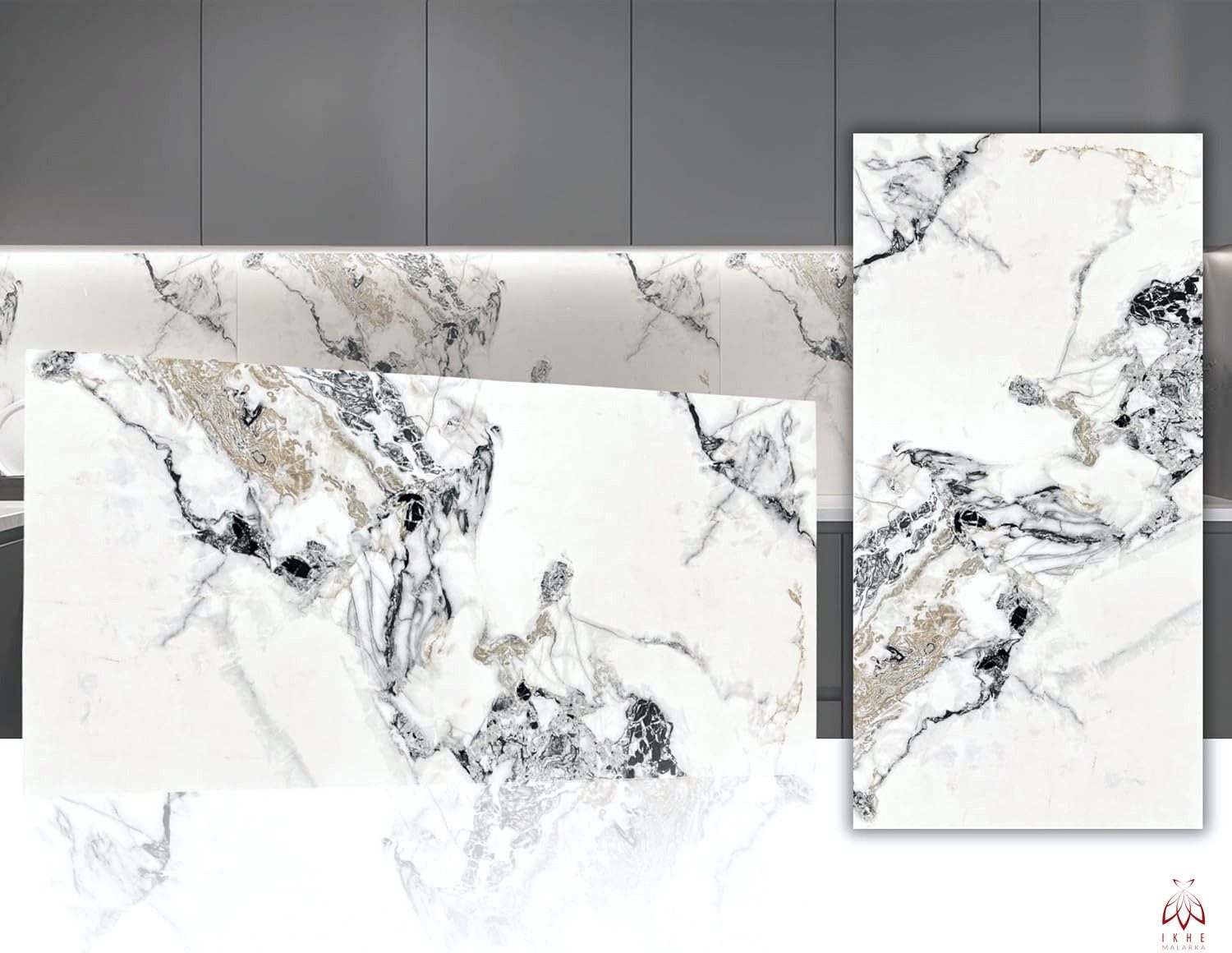 IKHEMalarka Wandpaneel Marmoroptik – Hochwertige PVC Wandverkleidung, BxL: günstig online kaufen