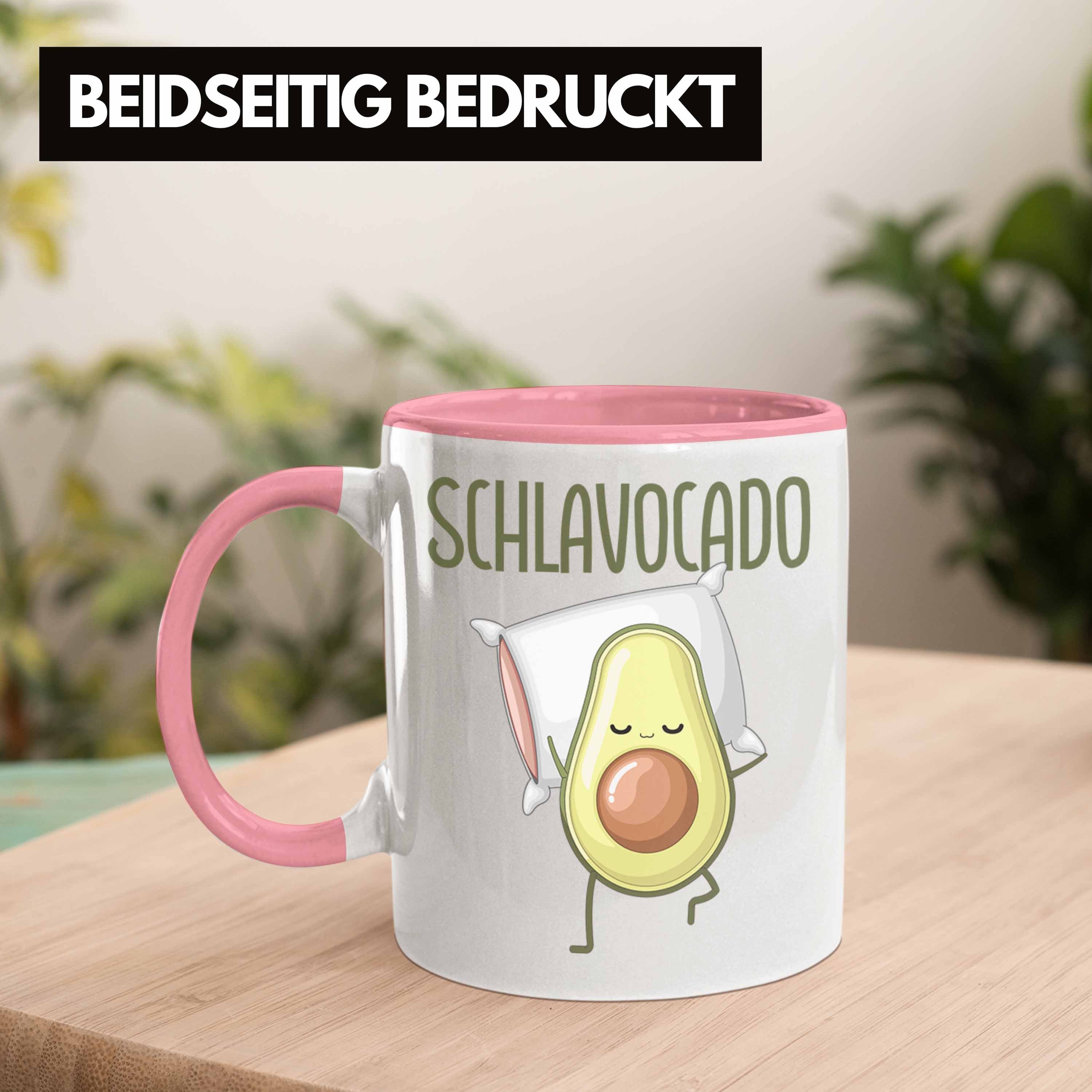 Mittagsschlaf-Liebhaber Trendation Lustige Nap Geschenk Avocado-Motiv Rosa Tasse Tasse