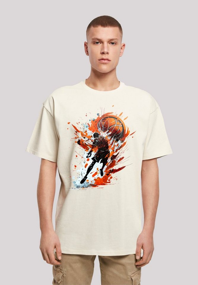F4NT4STIC T-Shirt Basketball Splash Sport OVERSIZE TEE Print, Weite  Passform und überschnittene Schultern