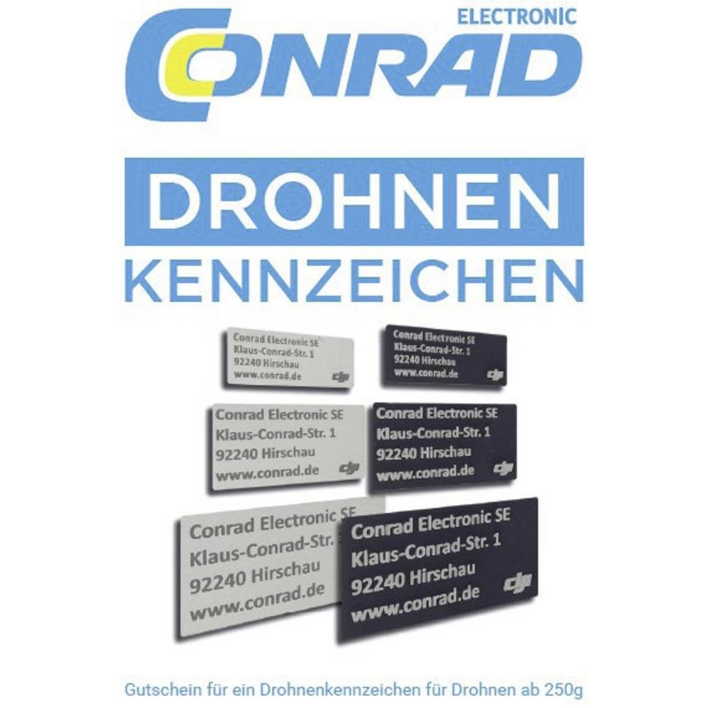 Conrad für Gutschein cemon Drohnenplakette Drohne Zubehör