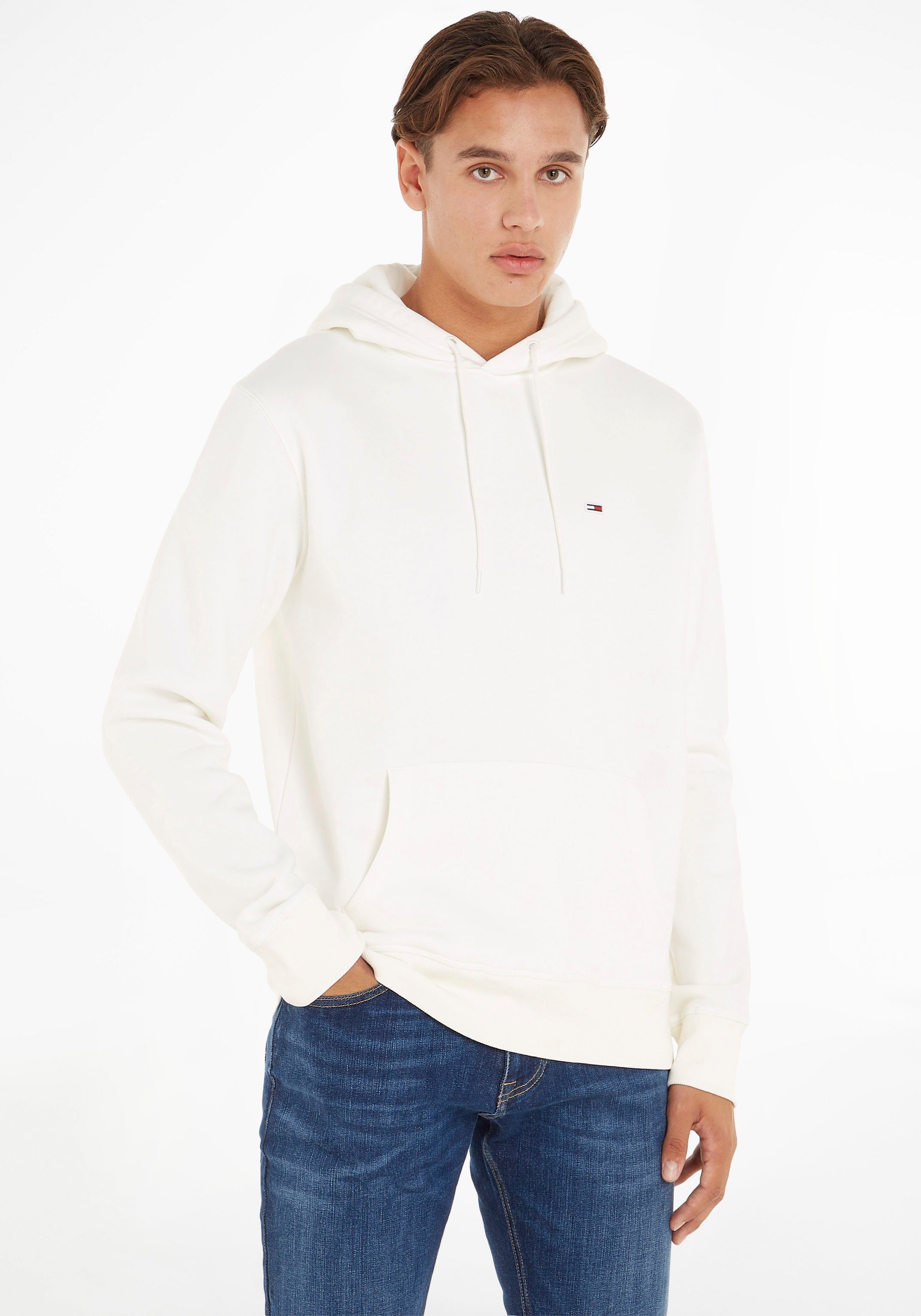 Tommy Jeans Kapuzensweatshirt TJM REG SOLID HOODIE mit Kordelzug AncientWhite