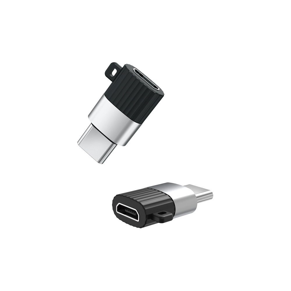 XO »XO Adapter Typ-C Buchse auf Micro USB wandelt USB-C zu USB Typ-B  kompatibel mit Smartphone schwarz« Smartphone-Adapter
