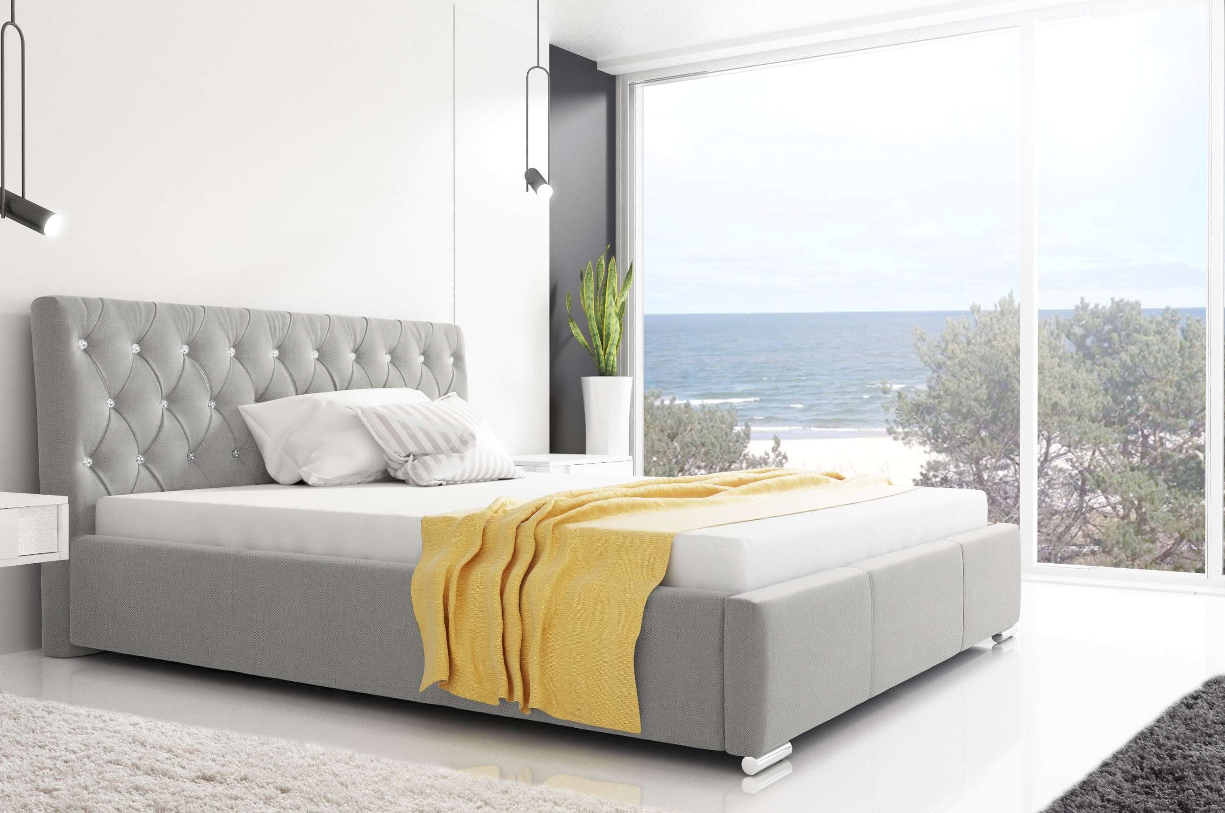 99rooms Polsterbett Kevin (Schlafzimmerbett, Bett), 120/140/160/180/200x200 günstig online kaufen