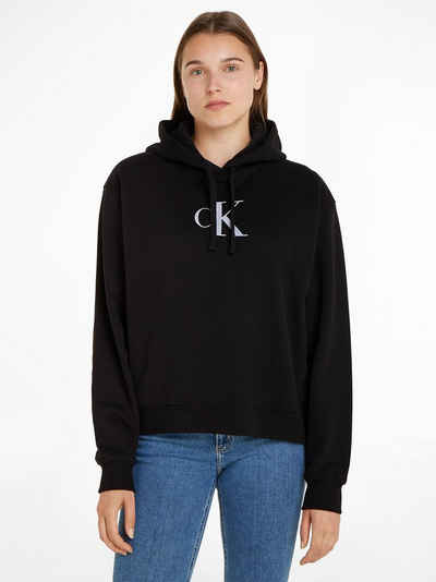 Calvin Klein Jeans Kapuzensweatshirt SATIN CK HOODIE mit Logomarkenlabel