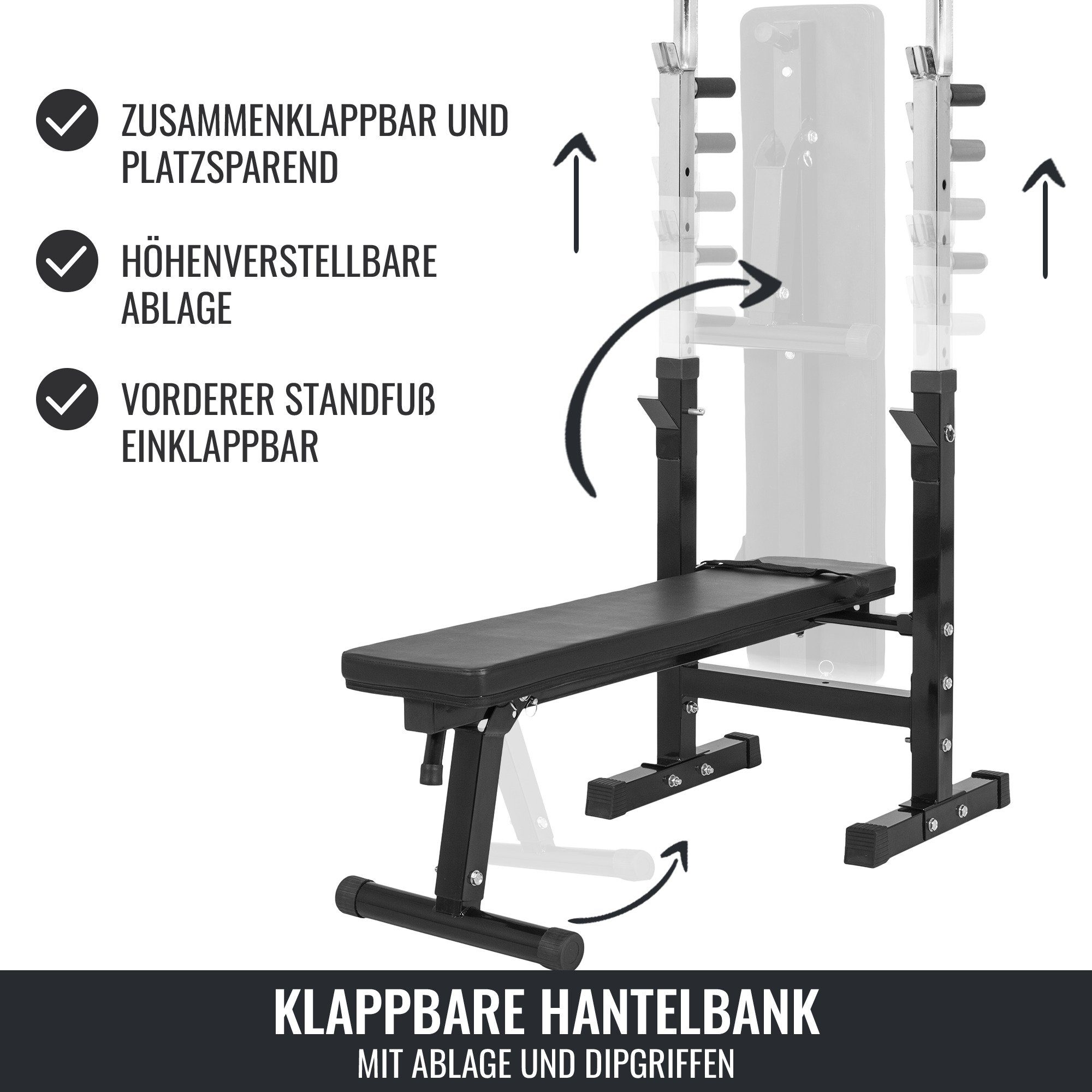 GORILLA SPORTS Hantelbank Hantelbank Komplettset 100 kg, (37-tlg)