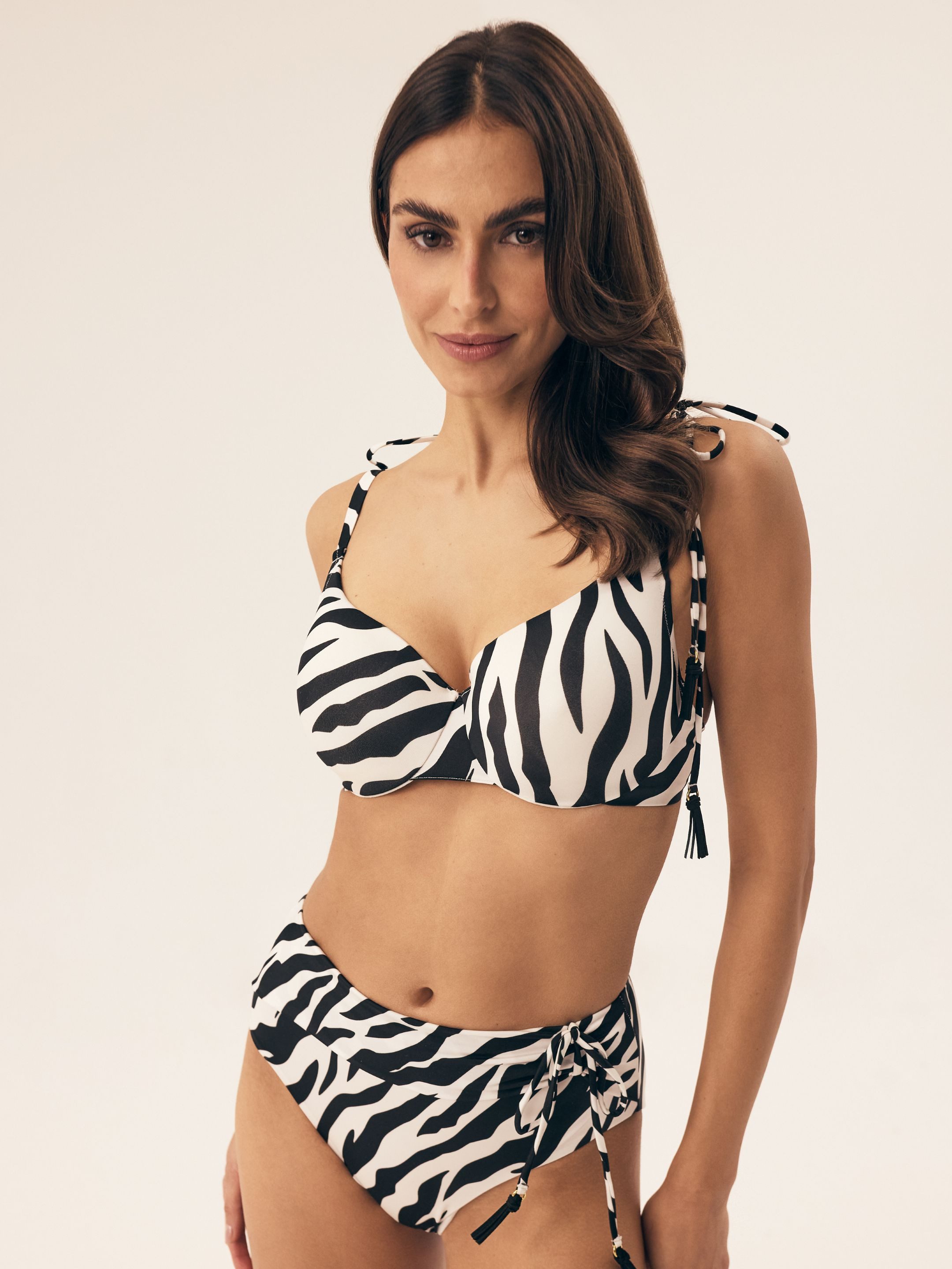 ESOTIQ Push-Up-Bikini Bikini Top Push up Zibraz, mit Bügel, Bindeband