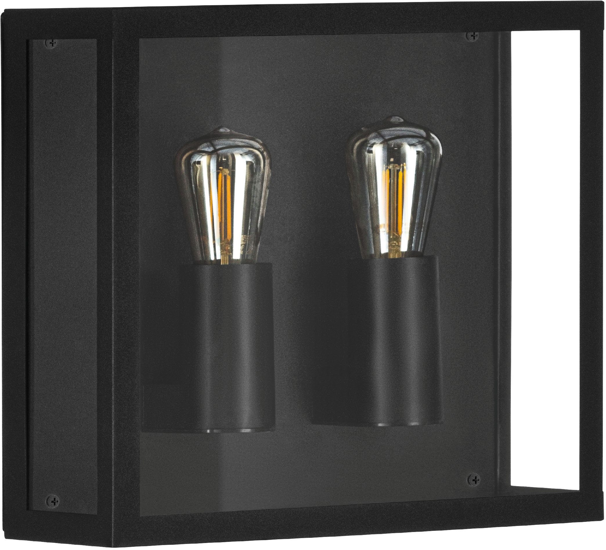 EGLO Deckenleuchte ALAMONTE 1, Leuchtmittel wechselbar, ohne Leuchtmittel,  Deckenleuchte in schwarz aus Stahl - exkl. E27 - 40W
