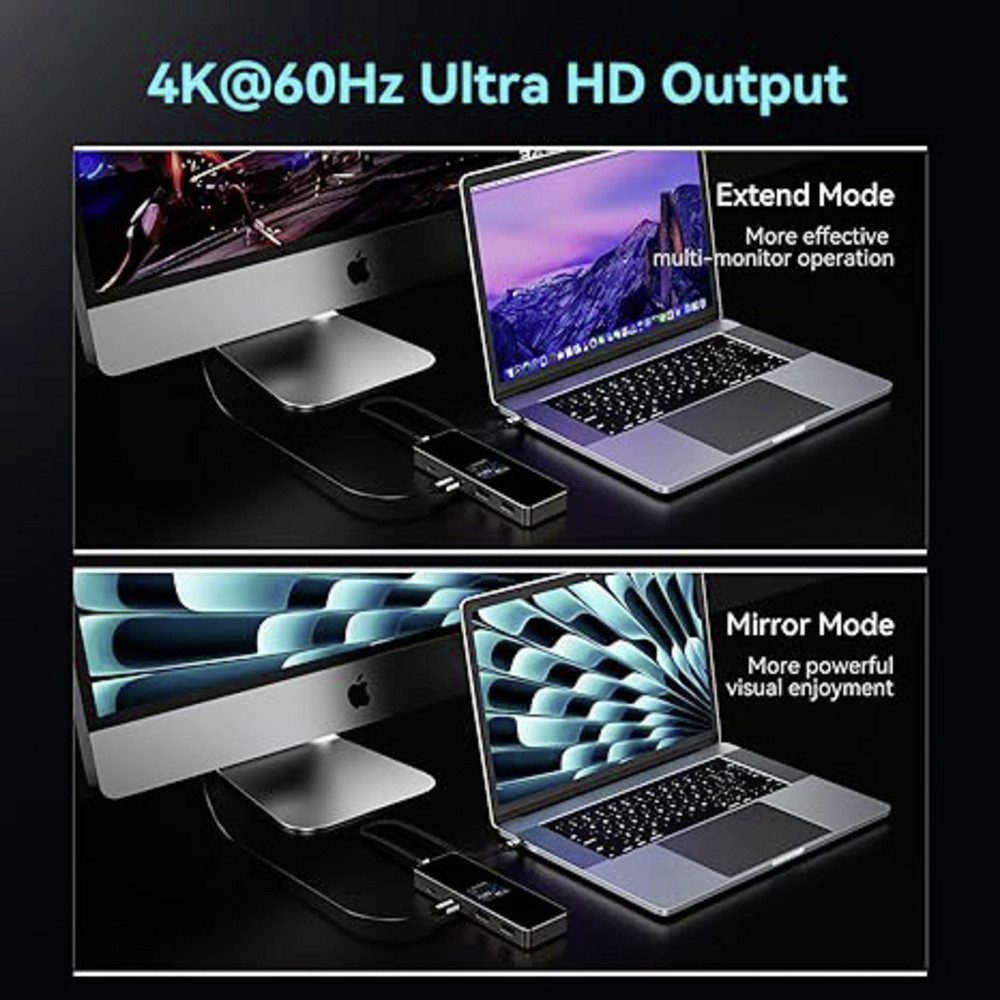 Dockcase Laptop-Dockingstation Dockcase USB-C® Dockingstation Universal integriertes Display, inkl
