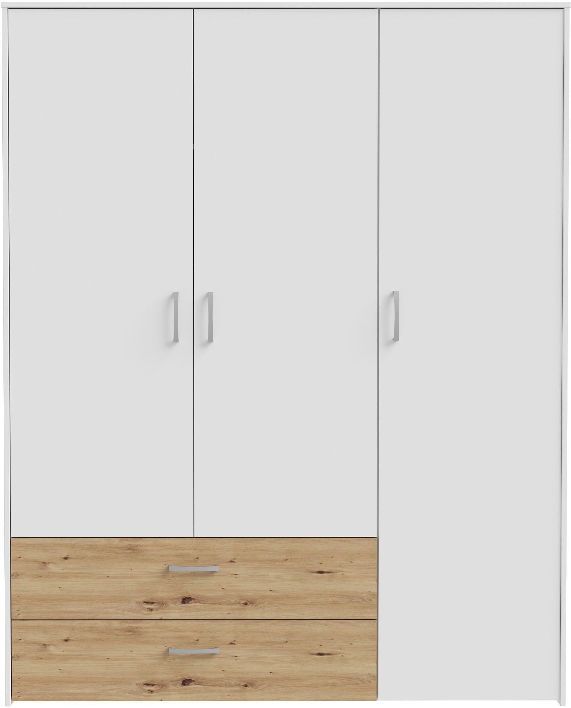FORTE Kleiderschrank Culgoa Drehtürenschrank, Stauraum, 2 Schubkästen, variable Einlegeböden – Bild 3 von 5