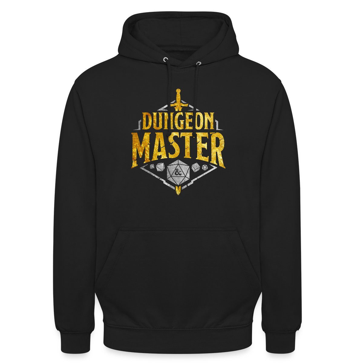Spreadshirt Hoodie Dungeons And Dragons Dungeon Master Silber Gold Unisex Hoodie (1-tlg)